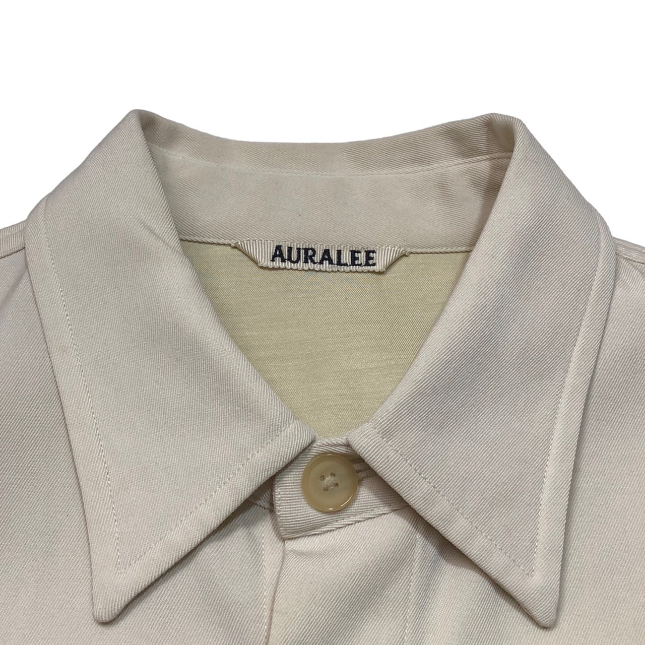 AURALEE(オーラリー) 19AW WOOL MAX GABARDINE SHIRTS/ウールマックスギャバジンシャツ A9AS03MX 3(Lサイズ程度) アイボリー