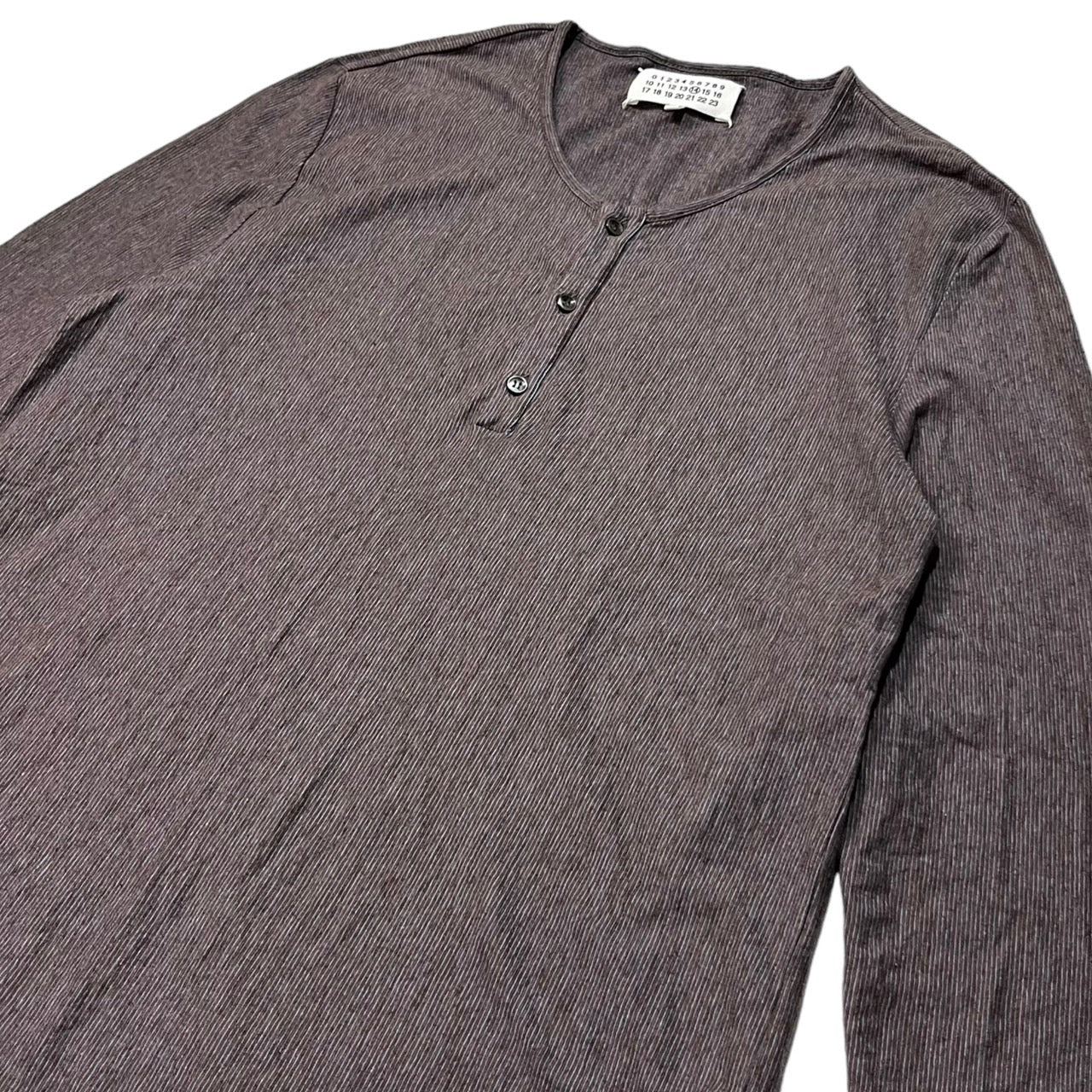MAISON MARGIELA(メゾンマルジェラ) 13SS henley neck cut and sew ヘンリーネック カットソー 02PR/2013/777 SIZE 48(M) パープル