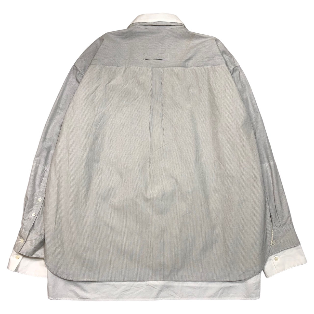 stein(シュタイン) OVERSIZED 4LAYERED SHIRT/オーバーサイズ4レイヤードシャツ ST.236 S ホワイト×ベージュ/ストライプ