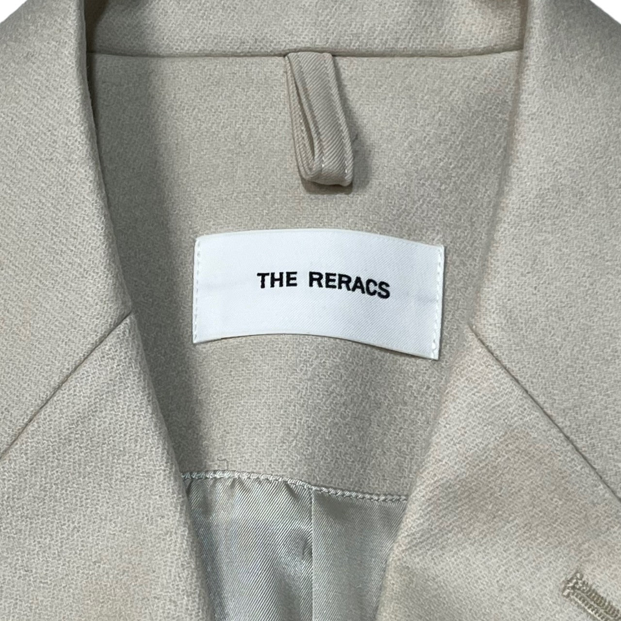 THE RERACS(ザリラクス) 22AW LOOSE CHESTER COAT ルーズ チェスター コート ロング ウール 22FW-RECT-332-J SIZE 46(M程度) ベージュ