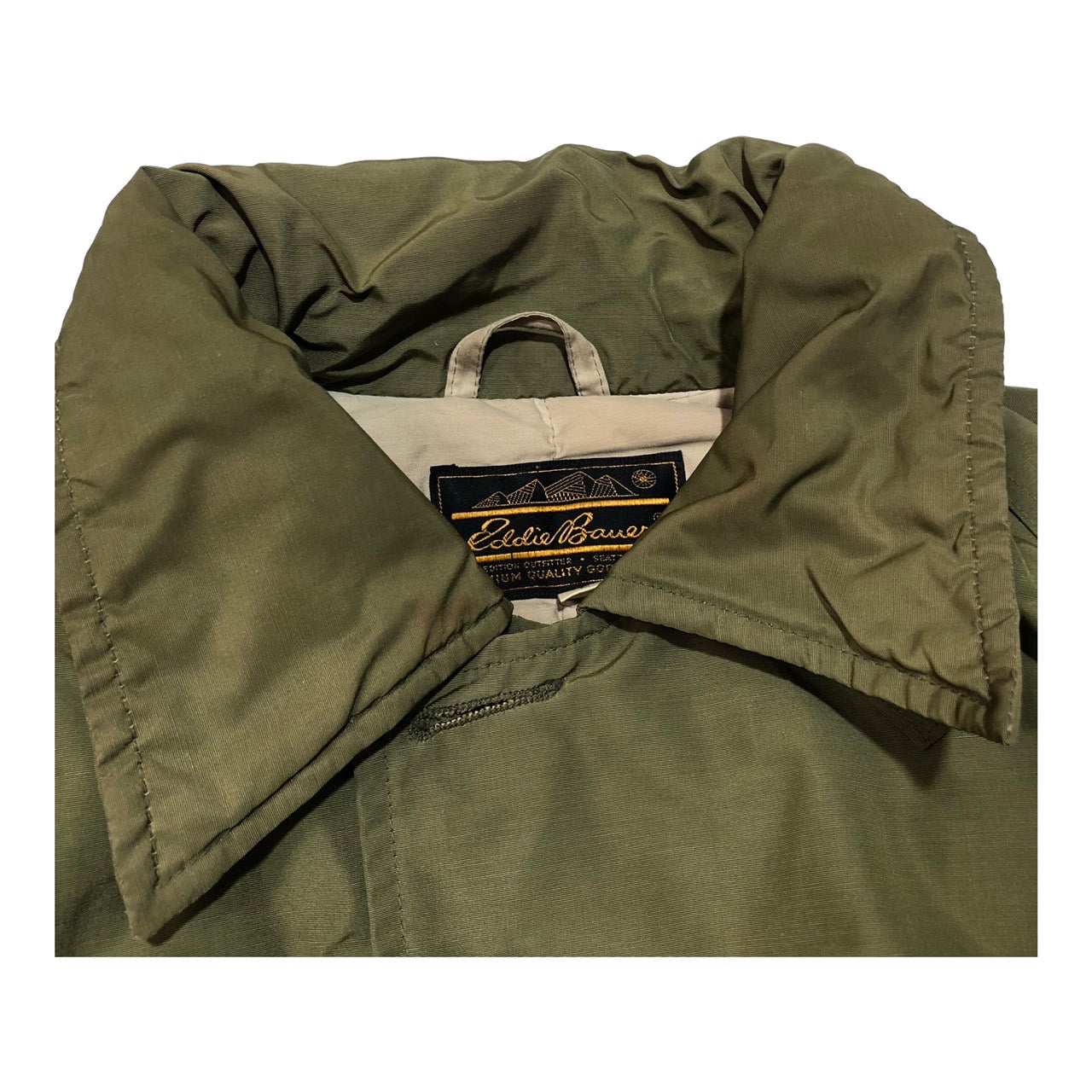 Eddie Bauer(エディーバウアー) 70~80'sミリタリーダウンジャケット カーキ L程度