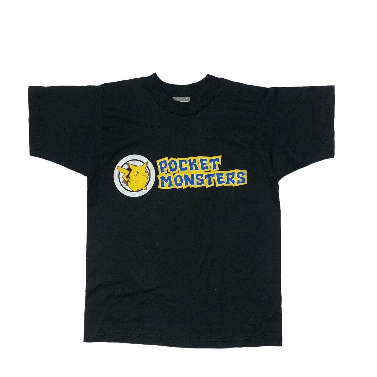 Pokemon(ポケモン) 90’s ~ 00's "Pikachu” vintage Tee ピカチュウ ロゴ ヴィンテージ アニメ ゲーム Tシャツ L(小さめな作り) ブラック Pocket Monster ポケットモンスター 任天堂 公式