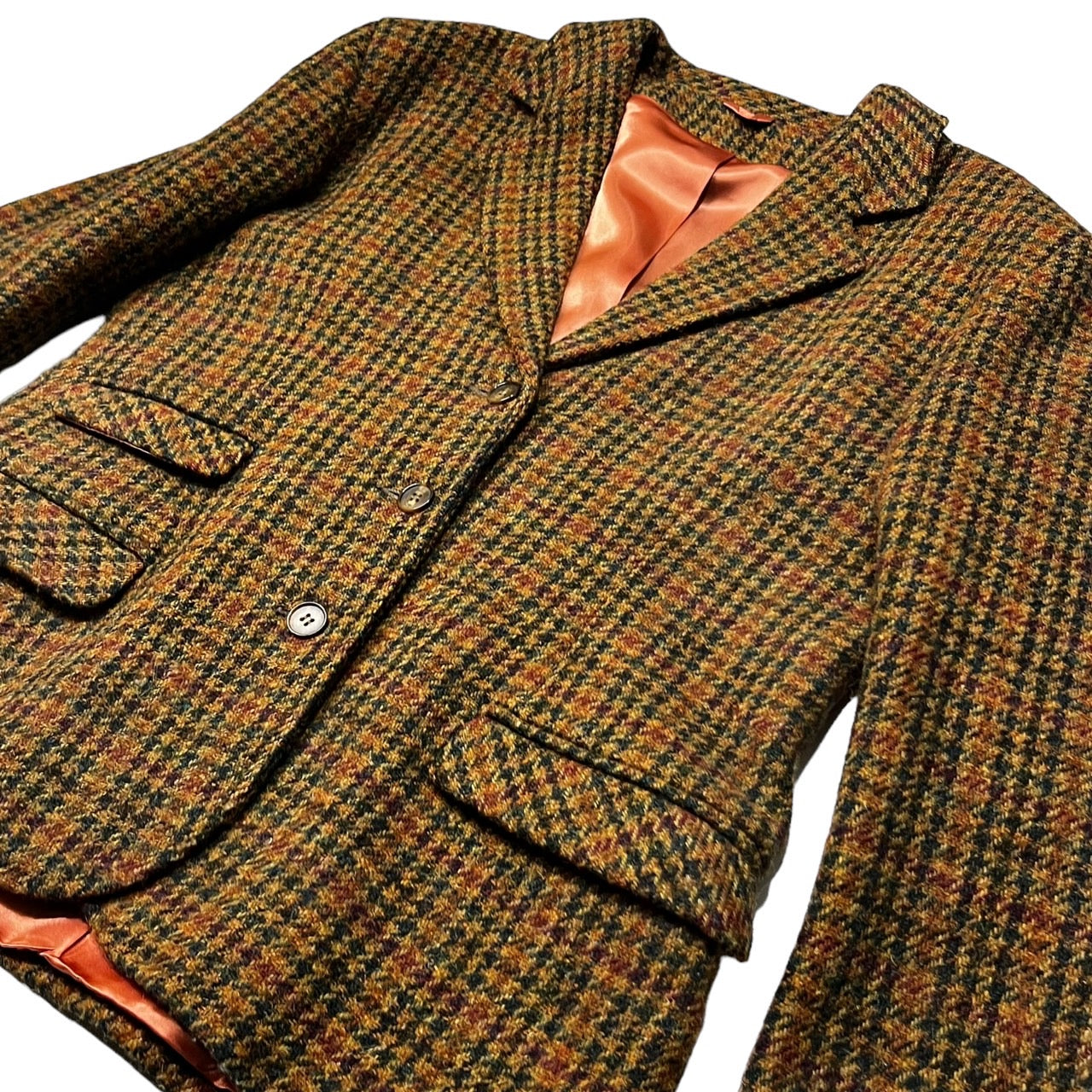 REDFERN(レッドファーン) 80's ”Harris Tweed” ヴィンテージ ツイード 3B ジャケット EUR38(M程度) ブラウン ハリスツイード