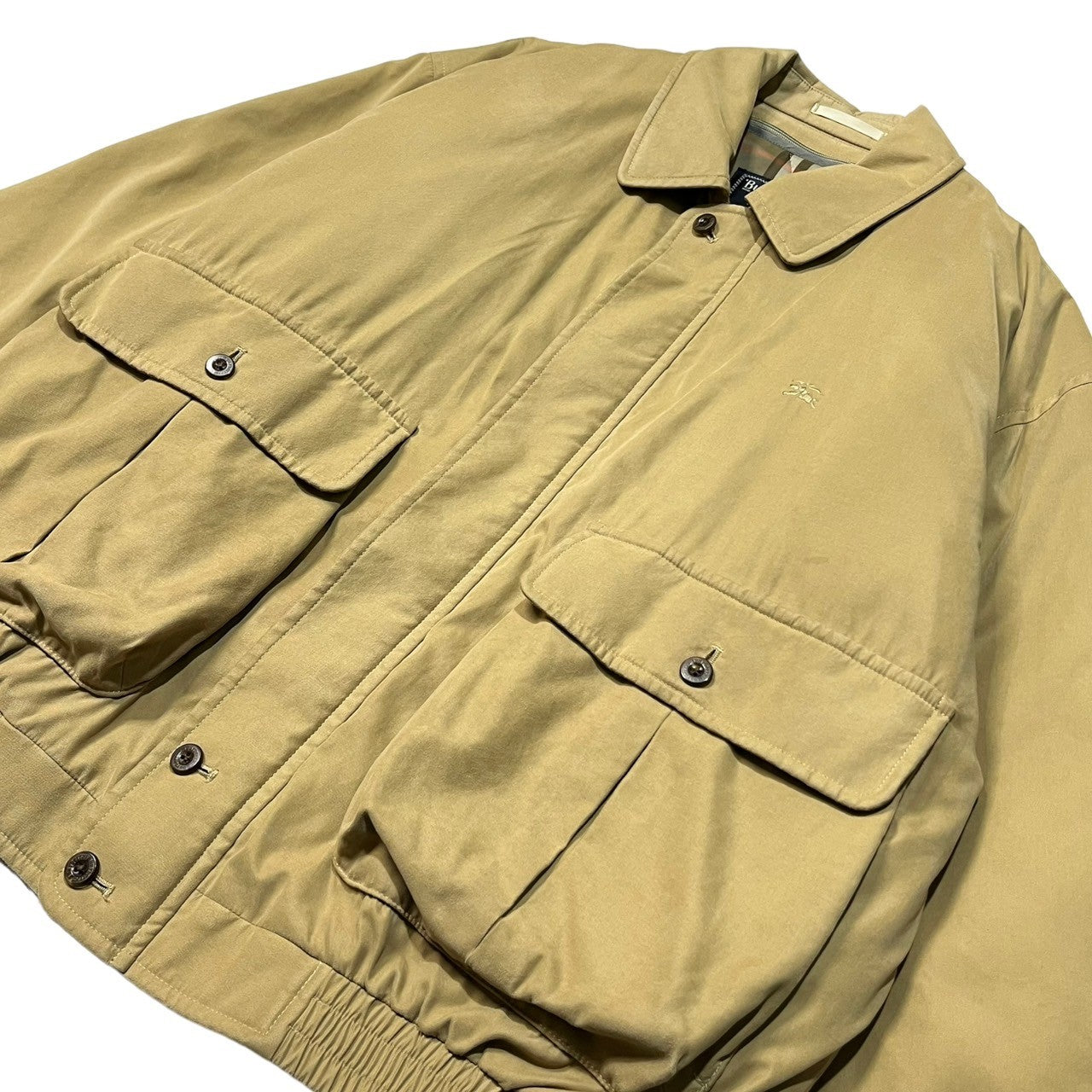 Burberrys(バーバリーズ) 80's ヴィンテージ ノバチェック ライナー ブルゾン ジャケット ホース刺繍 スイングトップ BBP-124-46 LY ベージュ 80年代