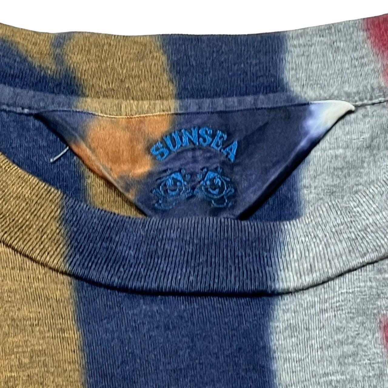 SUNSEA(サンシー) 18AW Exploration Long T タイダイ 染め ロング Tシャツ ロンT SIZE 3(L) アッシュグレー×ブルー×レッド