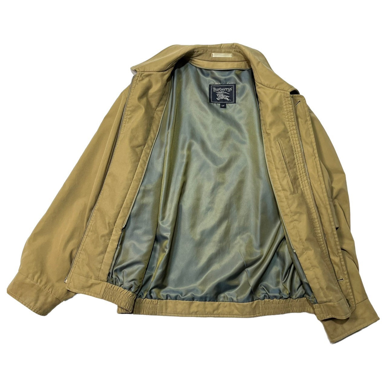 Burberrys(バーバリーズ) 80's ヴィンテージ ノバチェック ライナー ブルゾン ジャケット ホース刺繍 スイングトップ BBP-124-46 LY ベージュ 80年代