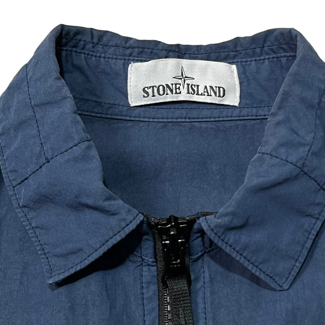 STONE ISLAND(ストーンアイランド) zip front over shirt ジップフロント オーバーシャツ 701512208 SIZE M ネイビー