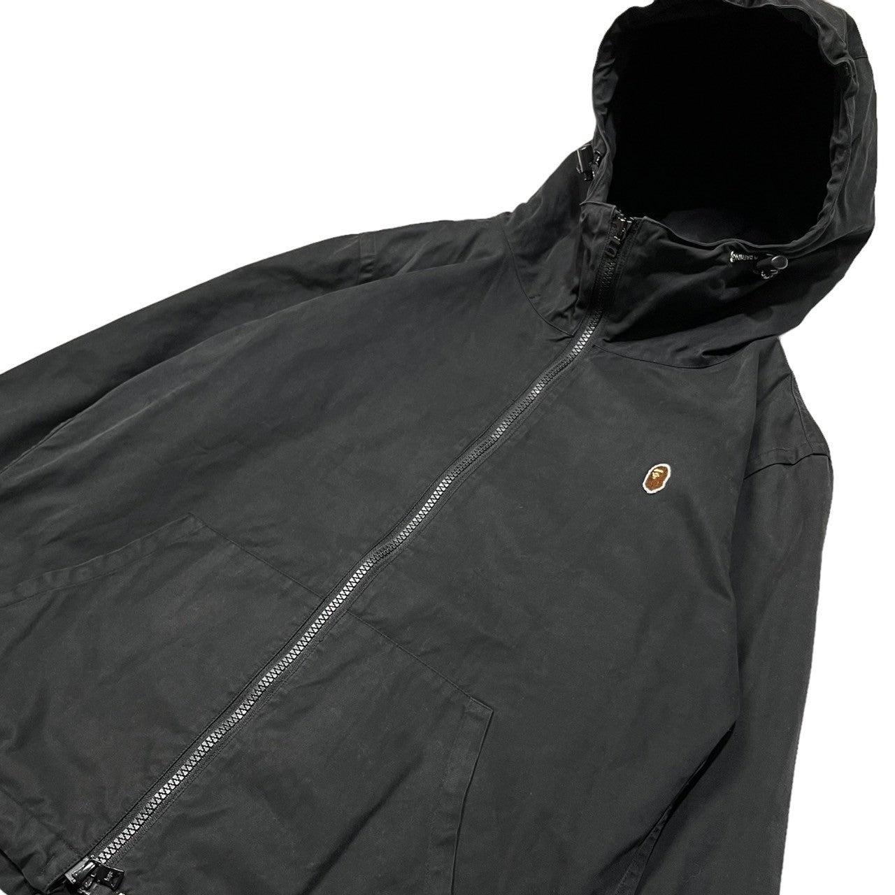 A BATHING APE(アベイシングエイプ) 00's monkey patch mountain hoodie コットンマウンテンパーカー ジャケット 001LJ0301009X SIZE S ブラック Y2K