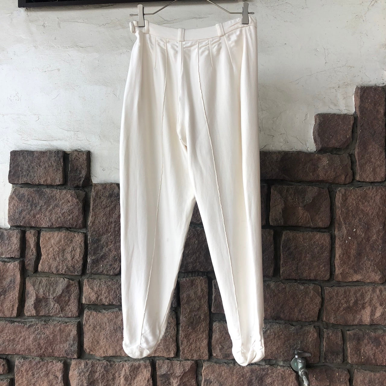 Euro Vintage(ヨーロッパヴィンテージ) Tabi_コットンジャージーパンツ 40(Mサイズ程度) ホワイト