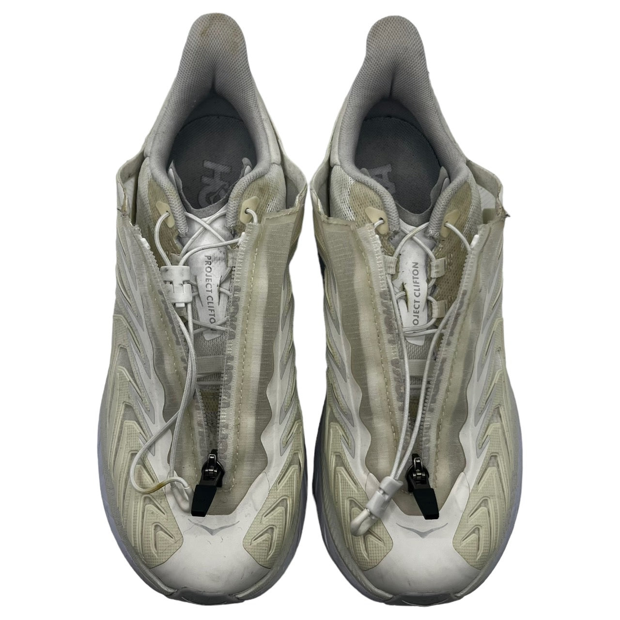 HOKA ONE ONE(ホカオネオネ) Project Cliftonセンタージップスニーカー/プロジェクトクリフトン SIZE 26.0 ホワイト 使用感、、汚れ有