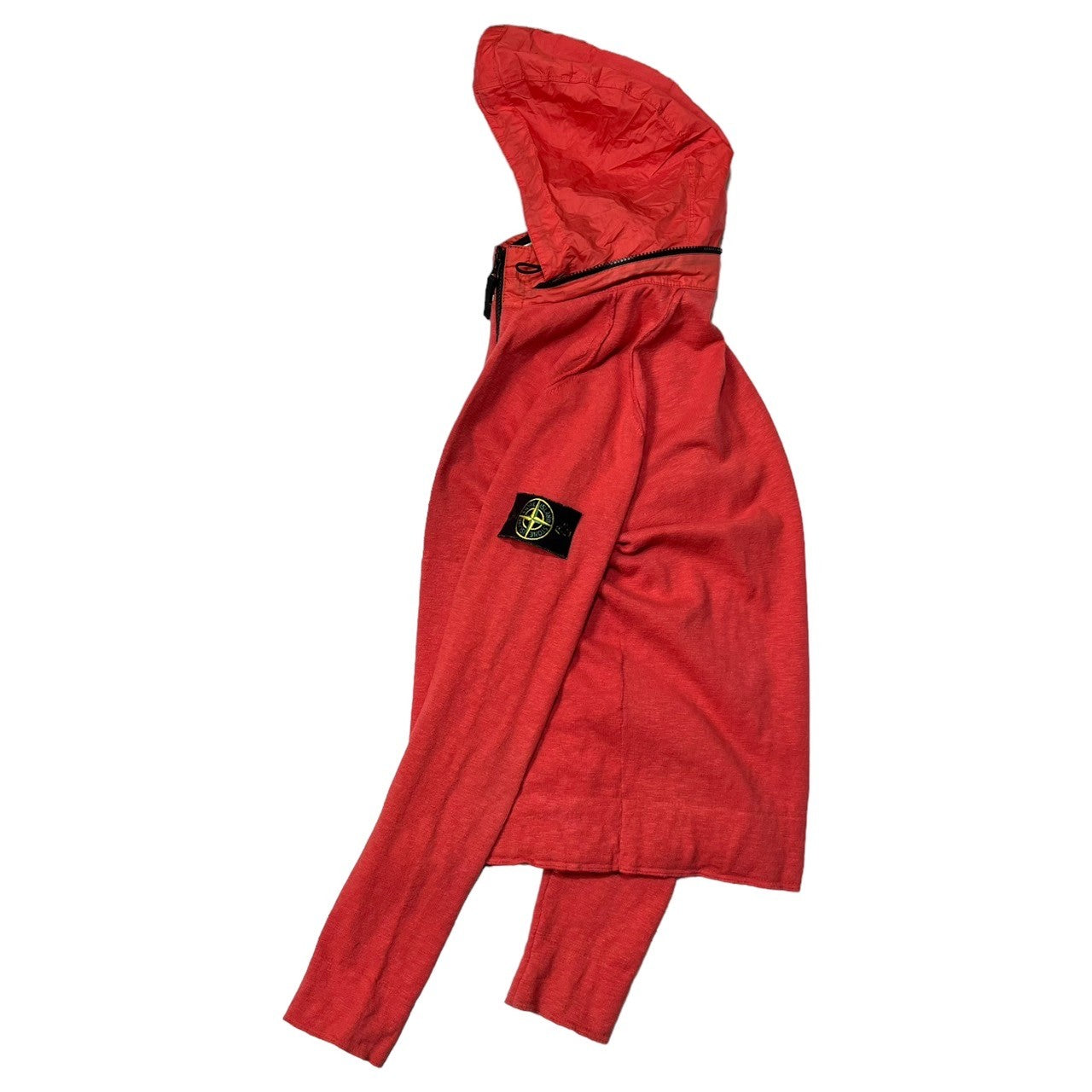 STONE ISLAND(ストーンアイランド) 13SS Zip up knit jacket ジップアップ ニット ジャケット パーカー マウンテンパーカー 5815529B0 S レッド ワッペン