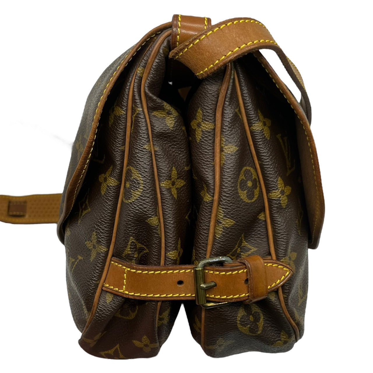 LOUIS VUITTON(ルイヴィトン) 89's Saumur30 ソミュール30 80年代 ヴィンテージ ショルダーバッグ M42256 ブラウン 製造番号:AR8904 ヌメ革ヤケ、薄ヒビ有