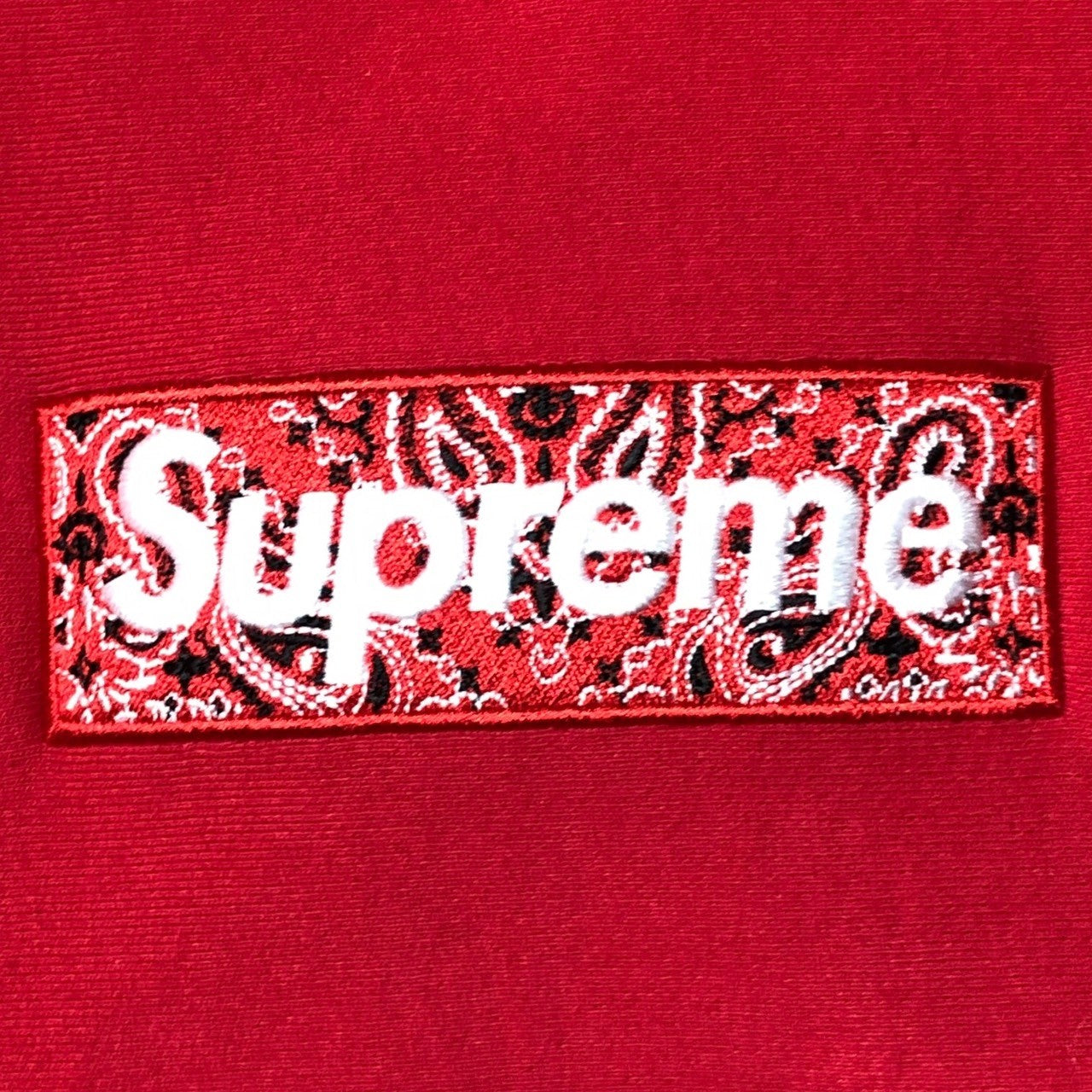 SUPREME(シュプリーム) 19AW Bandana Box Logo Hooded Sweatshirt バンダナ ペイズリー ボックスロゴ フーディー パーカー M レッド 19FW