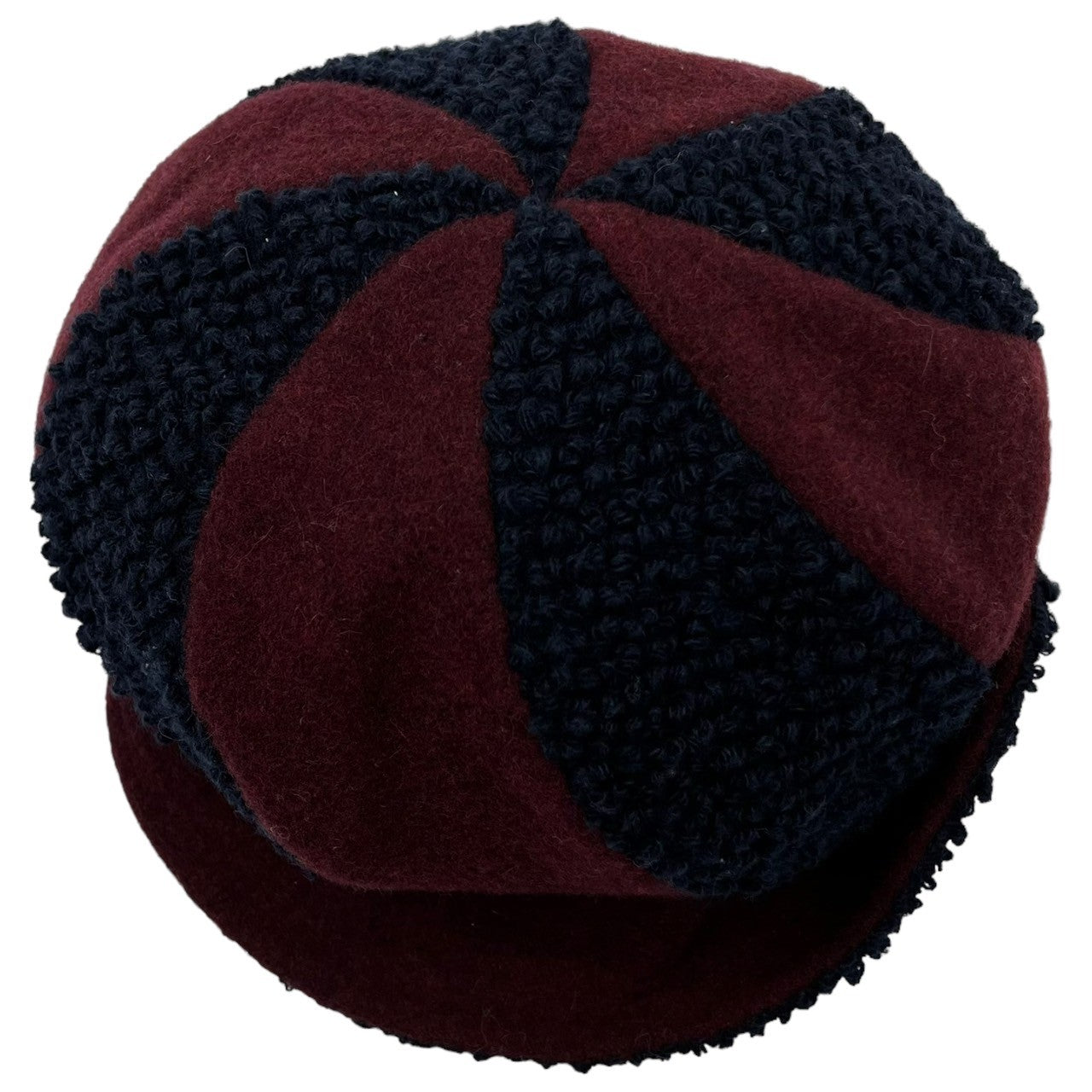 Vivienne Westwood(ヴィヴィアンウエストウッド) Wool blend different material casquette ウール ブレンド 異素材 キャスケット 帽子 26-041-67185 S~M ネイビー×レッド