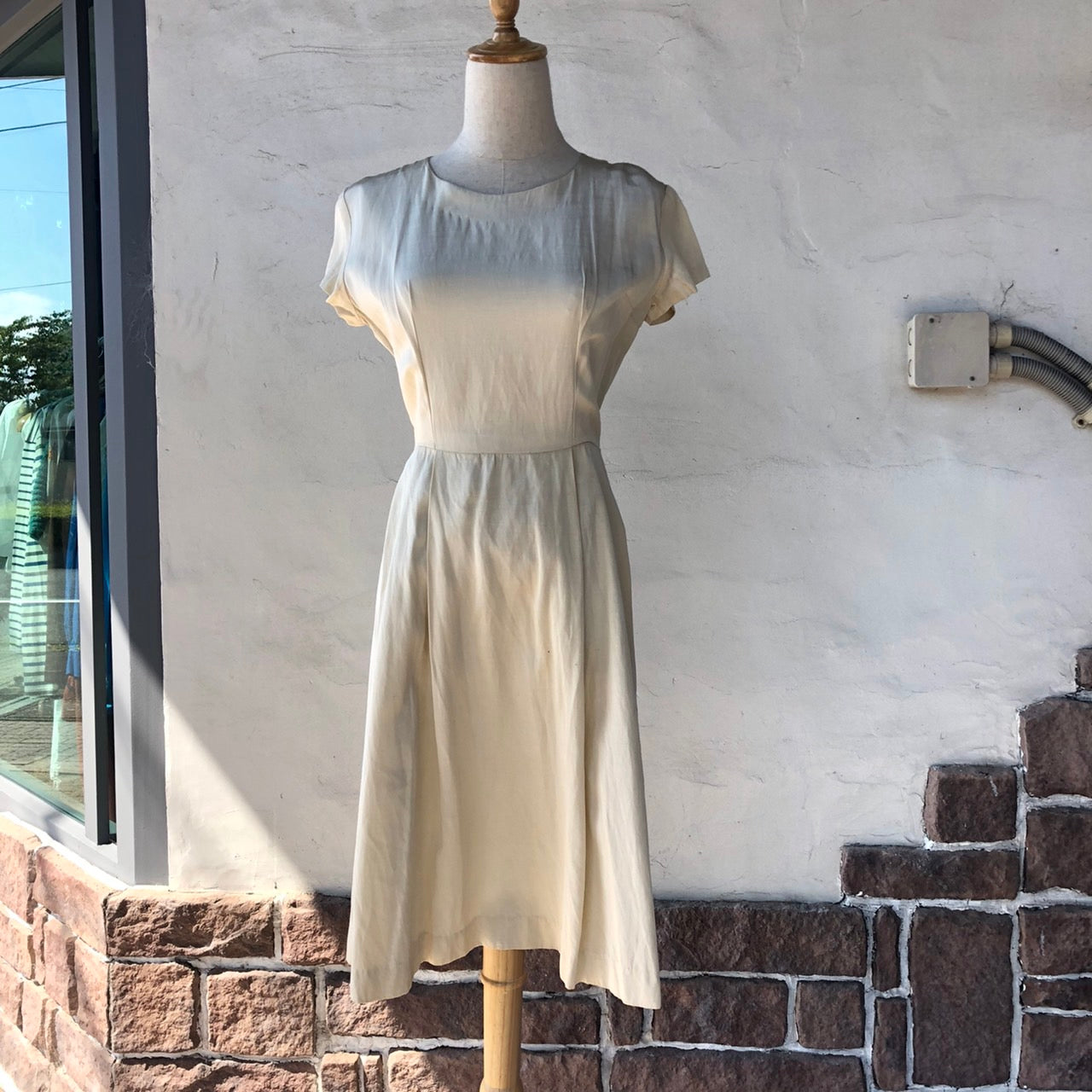 Euro Vintage(ヨーロッパヴィンテージ) Canvas_無垢なワンピース 表記なし(Mサイズ程度) ベージュ