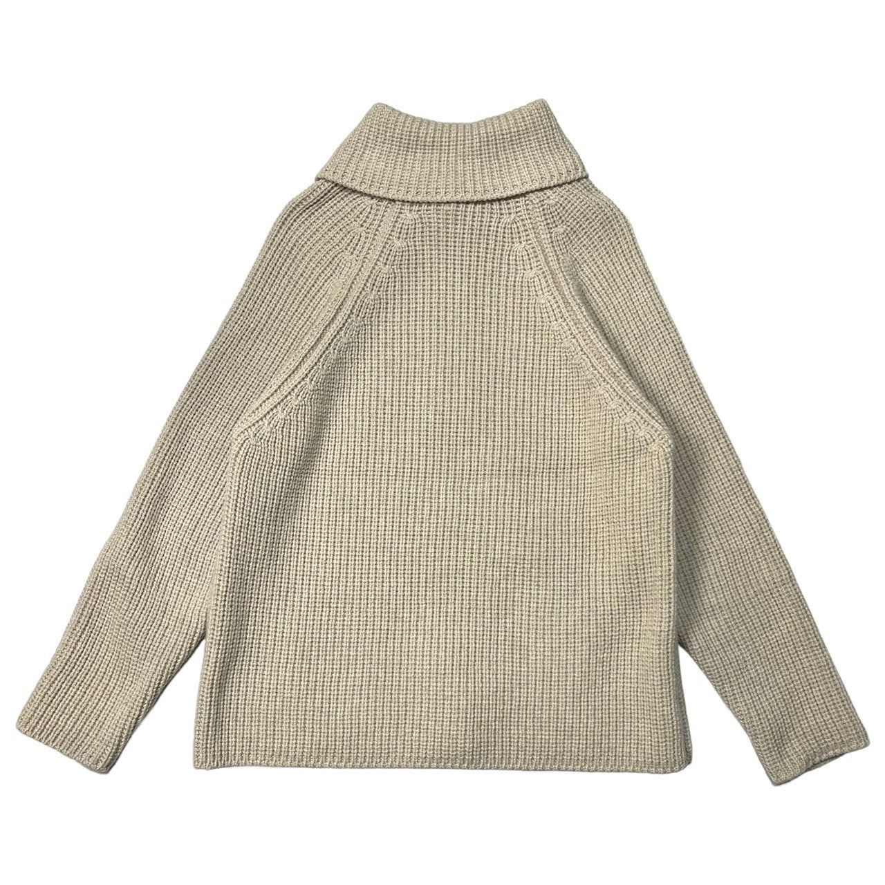 URU(ウル) half zip knit ハーフジップ ニット セーター ローゲージ 厚手 ウール カシミヤ シルク 17FUK03 FREE アイボリー