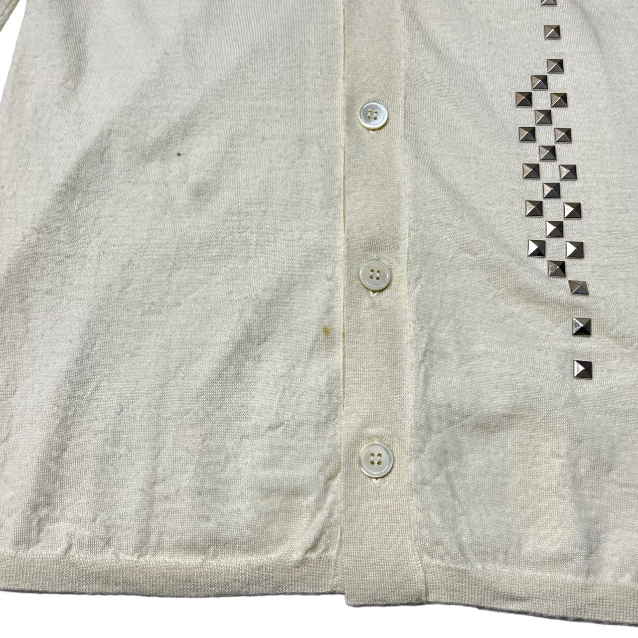 COMME des GARCONS HOMME PLUS(コムデギャルソンオムプリュス) 13SS studded cardigan スタッズ ニット カーディガン PK-N006 S アイボリー/ホワイト系 AD2012 The Tree of Youth
