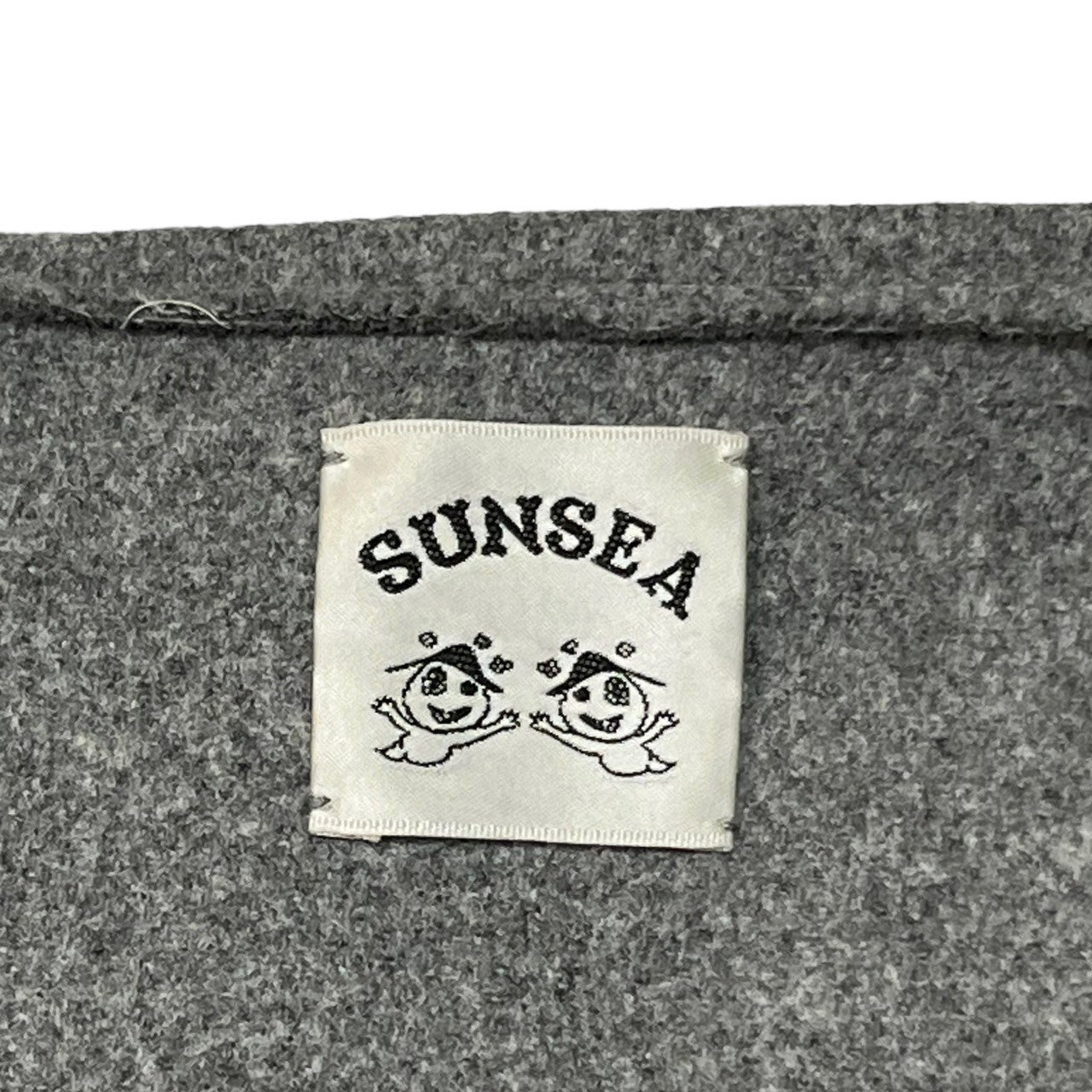 SUNSEA(サンシー) 14AW no hood jedi coat/ノーフードジェダイコート/初期アイテム/稀少品 SNS-14A37 SIZE 2(M) グレー×ブラック カウレザーベルト付属