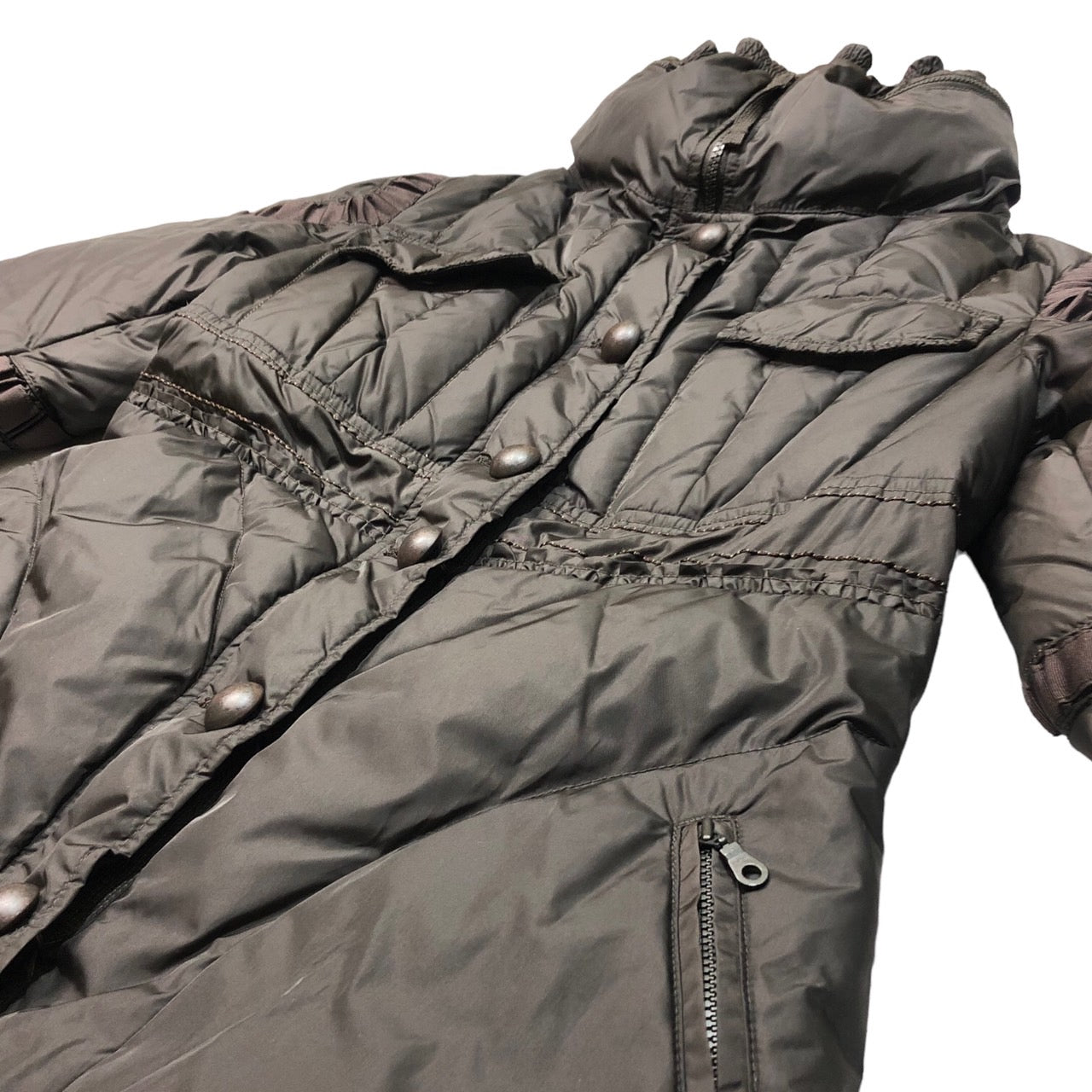 MARITHE FRANCOIS GIRBAUD(マリテフランソワジルボー) 00s half down coat/ハーフダウンコート SIZE M ブラウン