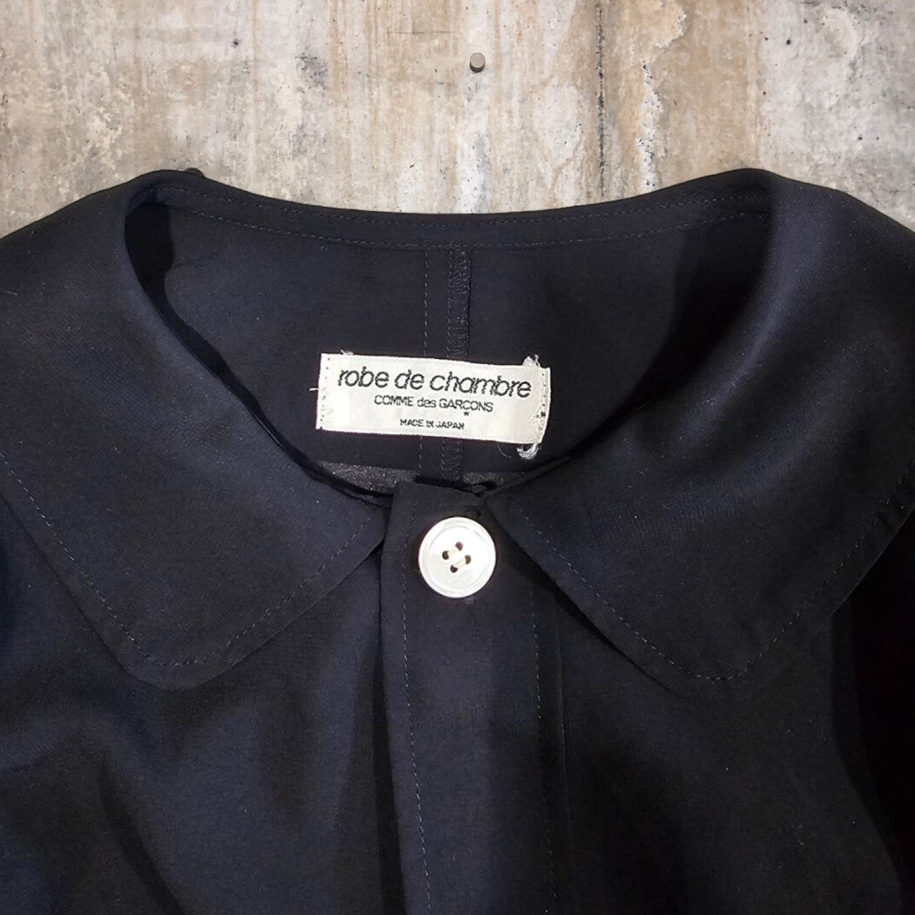 robe de chambre COMME des GARCONS(ローブドシャンブルコムデギャルソン) 90's See-through long coat/シースルーロングコート/ワンピース/川久保玲 RO-100080 SIZE FREE ブラック AD1994