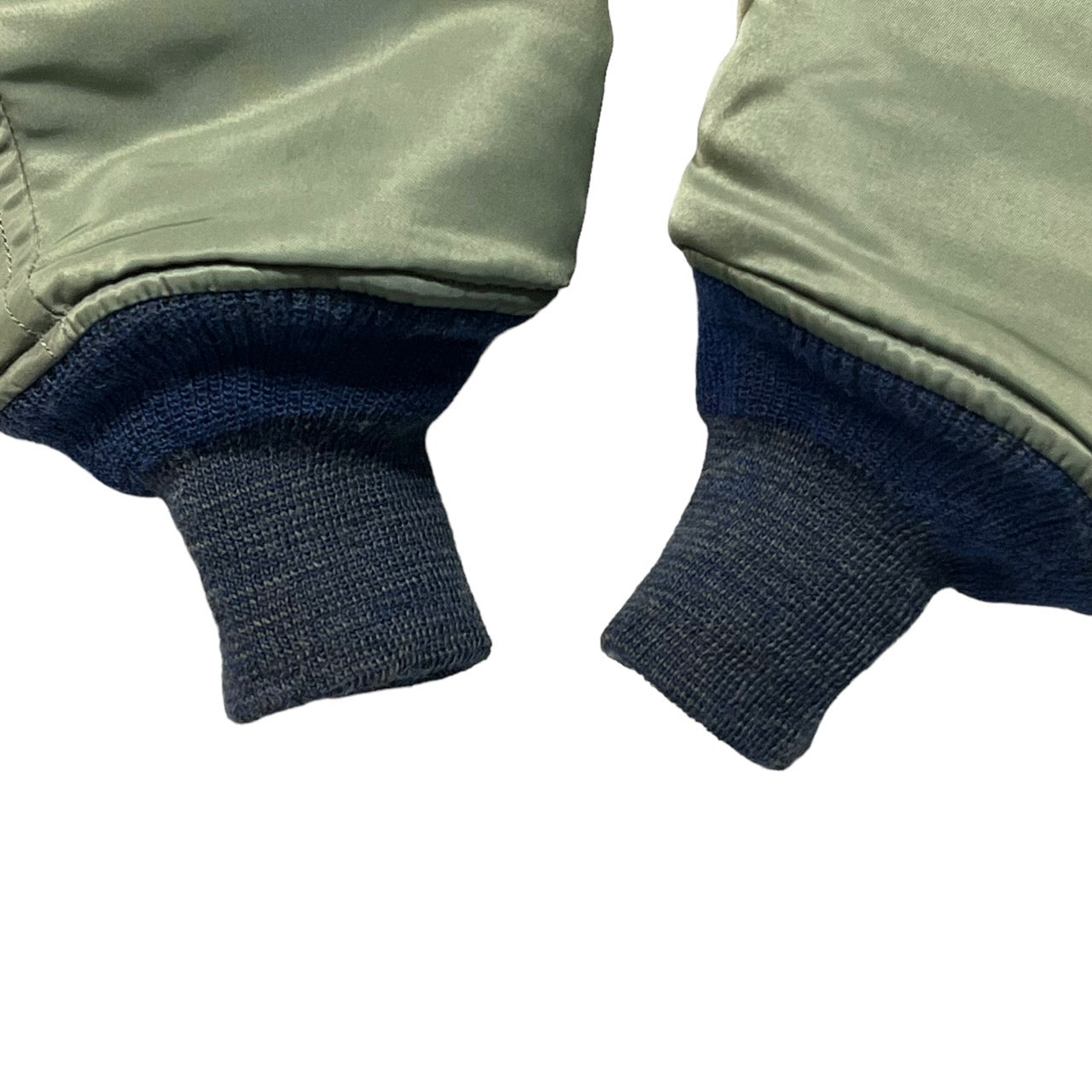 BUZZ RICKSON’S(バズリクソンズ) 20周年記念 TYPE MA-1 SLENDER/フライトジャケット BR12812 S セージグリーン/カーキ 青リブ/付属品完品/限定モデル