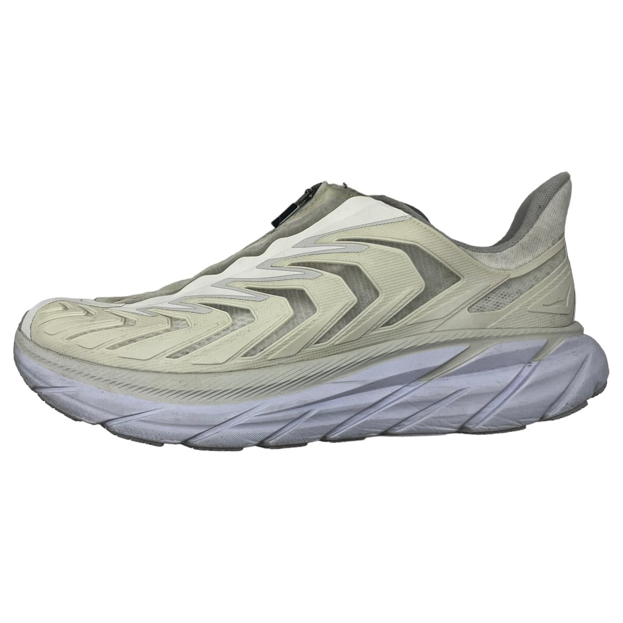 HOKA ONE ONE(ホカオネオネ) Project Cliftonセンタージップスニーカー/プロジェクトクリフトン SIZE 26.0 ホワイト 使用感、、汚れ有