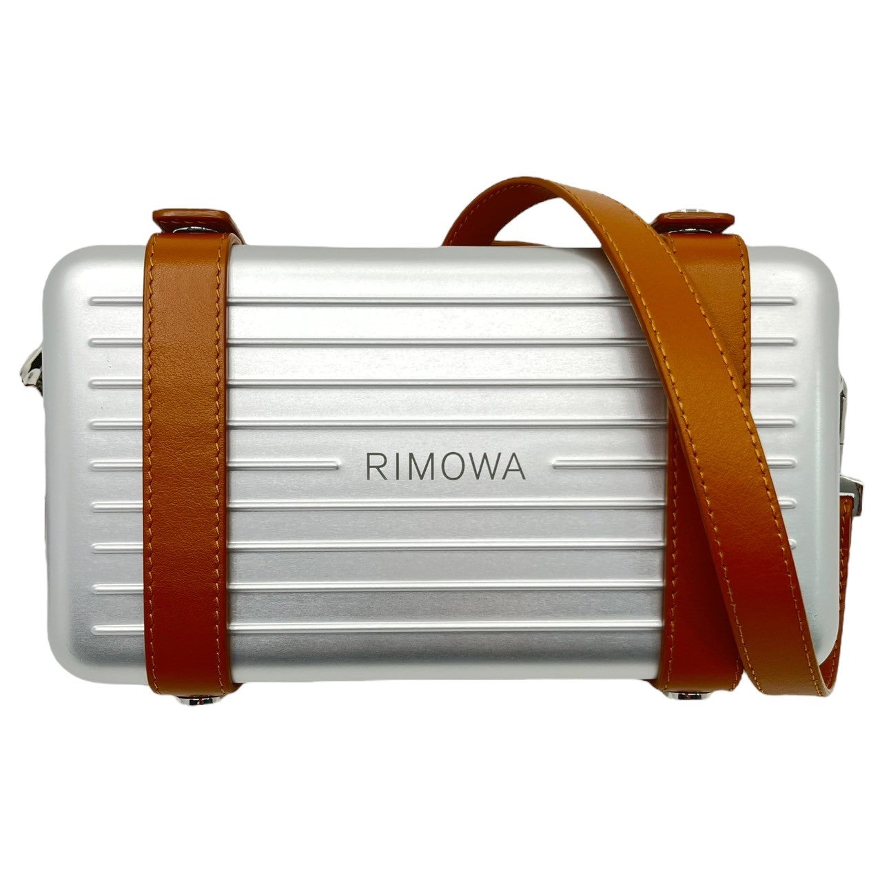 RIMOWA(リモワ) PERSONAL クロスボディバッグ アルミニウム ショルダーバッグ 99011000 シルバー×ブラウン