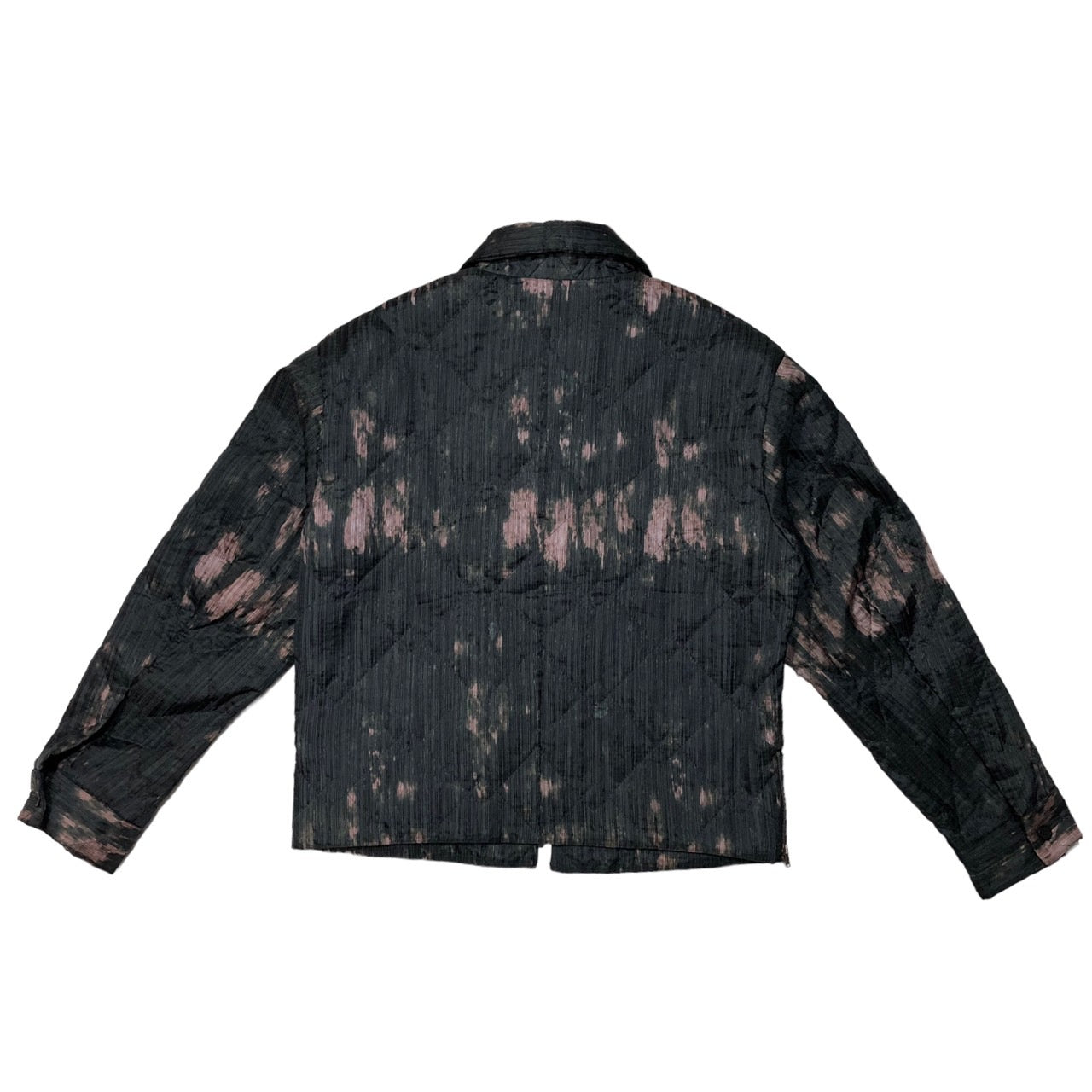 ISSEY MIYAKE(イッセイミヤケ) 98AW Vintage bleached quilted pleated jacket/ヴィンテージ脱色加工キルティングプリーツジャケット/90年代/アーカイブ IM84-FD924 SIZE M ブラック×パープル