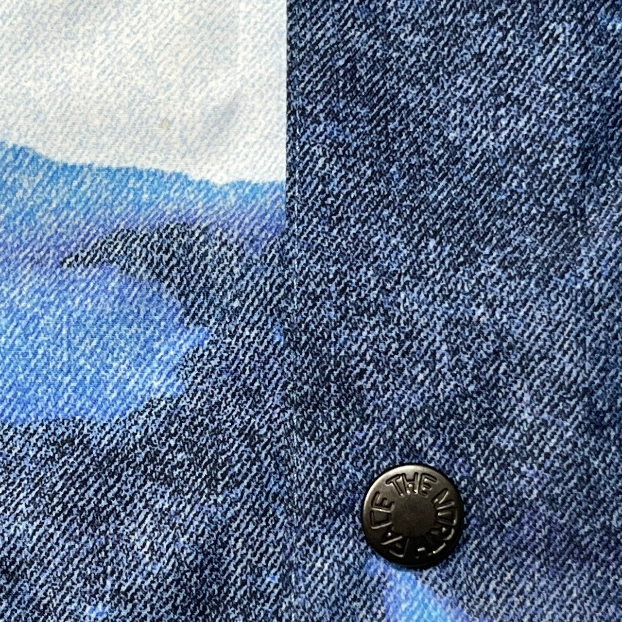 SUPREME×THE NORTH FACE(シュプリーム×ザノースフェイス) 21AW Bleached Denim Print Mountain Jacket ブリーチド デニム マウンテン ジャケット マウンテンパーカー NP52100I XL スカイブルー