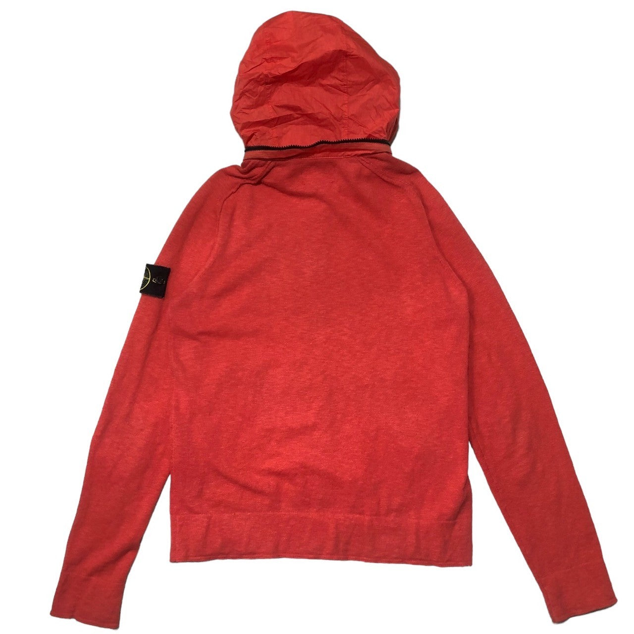 STONE ISLAND(ストーンアイランド) 13SS Zip up knit jacket ジップアップ ニット ジャケット パーカー マウンテンパーカー 5815529B0 S レッド ワッペン