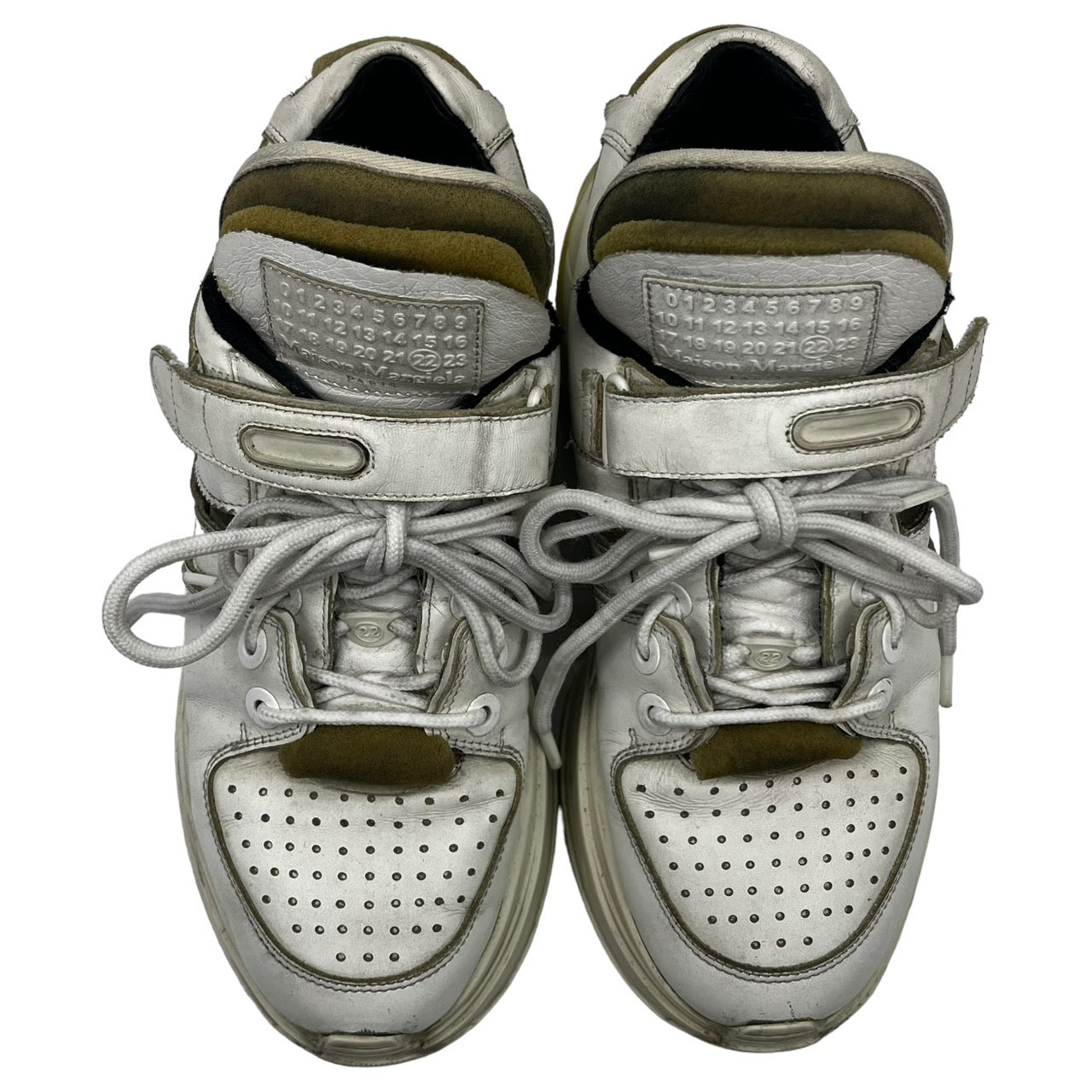 MAISON MARGIELA(メゾンマルジェラ) 18AW low top retro fit sneakers S39WS0037 SIZE 40(25.5~26.0程度) ホワイト ヴィンテージ加工