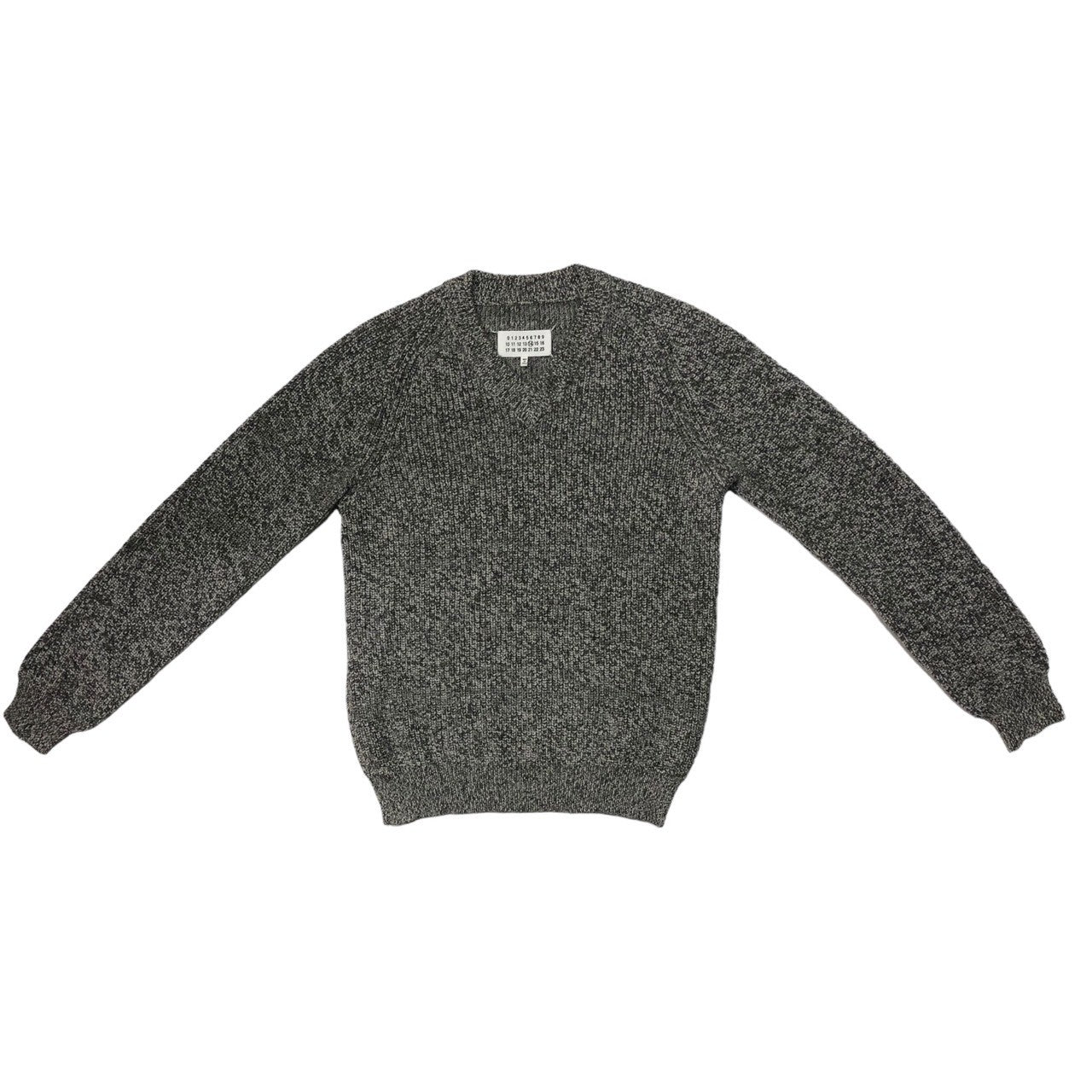 MAISON MARGIELA(メゾンマルジェラ) pullover alpaca knit プルオーバー アルパカ ニット Vネック SIZE S グレー 14番 ⑭