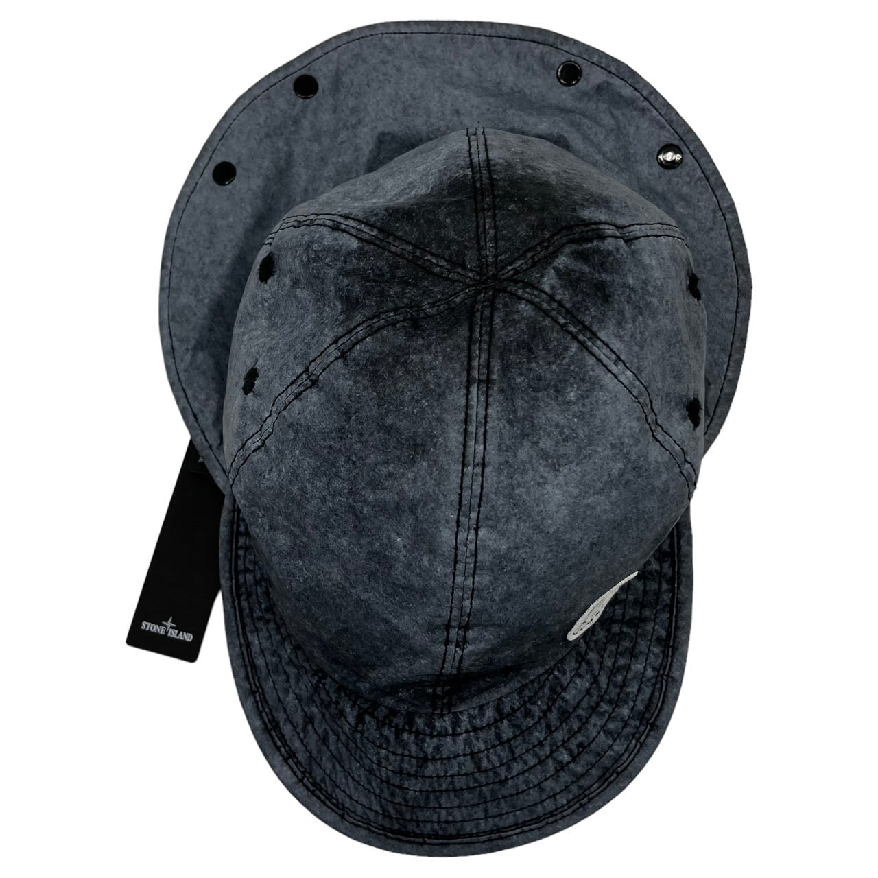 STONE ISLAND(ストーンアイランド) 20SS flight cap/フライトキャップ/オックスフォード3Lハット 721599424 グレー(製品染)