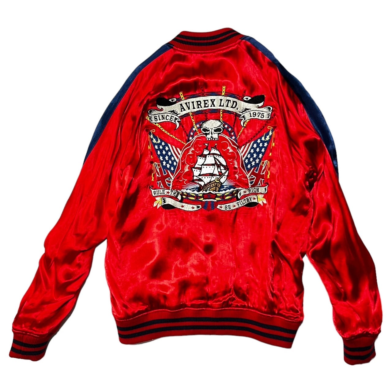 AVIREX(アヴィレックス) SOUVENIR JACKET USMC/リバーシブルスカジャン/スーベニアジャケット 6192229 XL レッド×グリーン