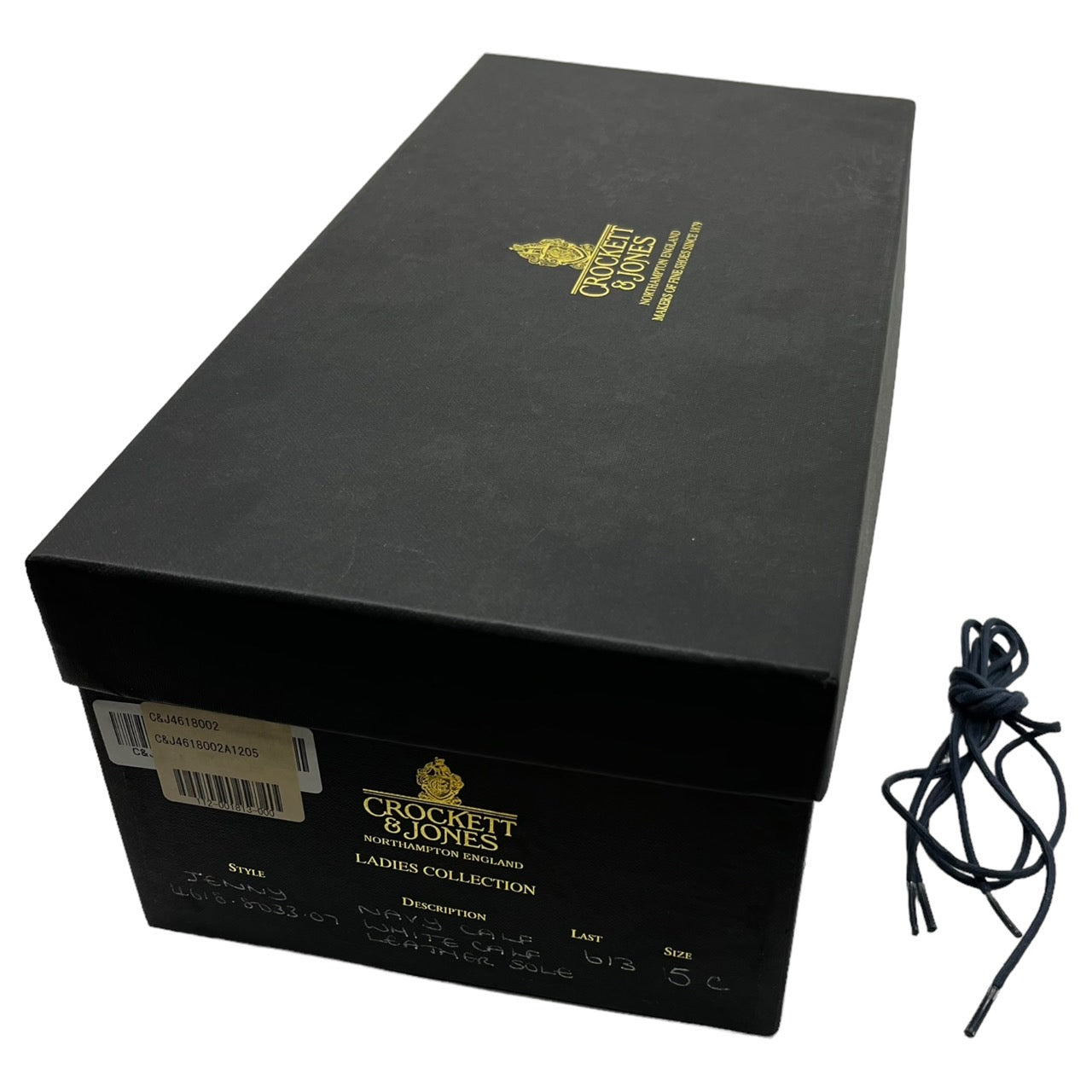 CROCKETT&JONES(クロケット&ジョーンズ) 「JENNY」 bicolor leather shoes バイカラー レザーシューズ 本革 4618・8033・07 SIZE 5C(23.5~24.0cm程度) ホワイト×ネイビー 613LAST 箱付