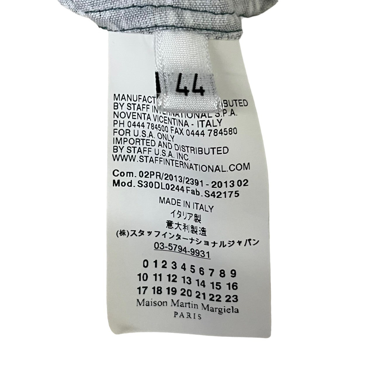 Maison Martin Margiela(メゾン マルタンマルジェラ) 13AW All-over pattern regular collar shirt 総柄 レギュラーカラー シャツ S30DL0244 44(S程度) グリーン×ホワイト