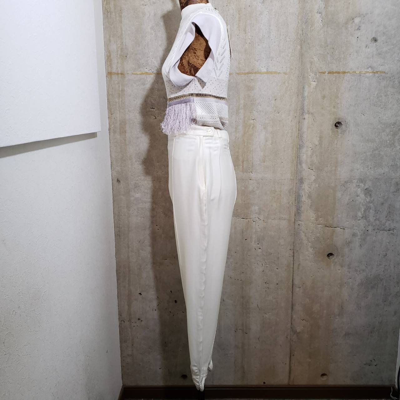 Euro Vintage(ヨーロッパヴィンテージ) Tabi_コットンジャージーパンツ 40(Mサイズ程度) ホワイト