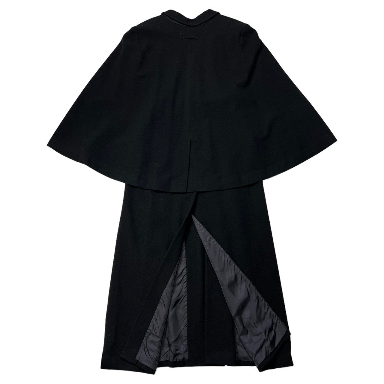 Jean Paul GAULTIER FEMME(ジャンポールゴルチエファム) 90’s ~ 00's double-breasted cloak wool long coat ダブル チェスター マント ウール スーパー ロング コート 570-5.CO.YG.SA.1424 40(L程度) ブラック archive アーカイブ