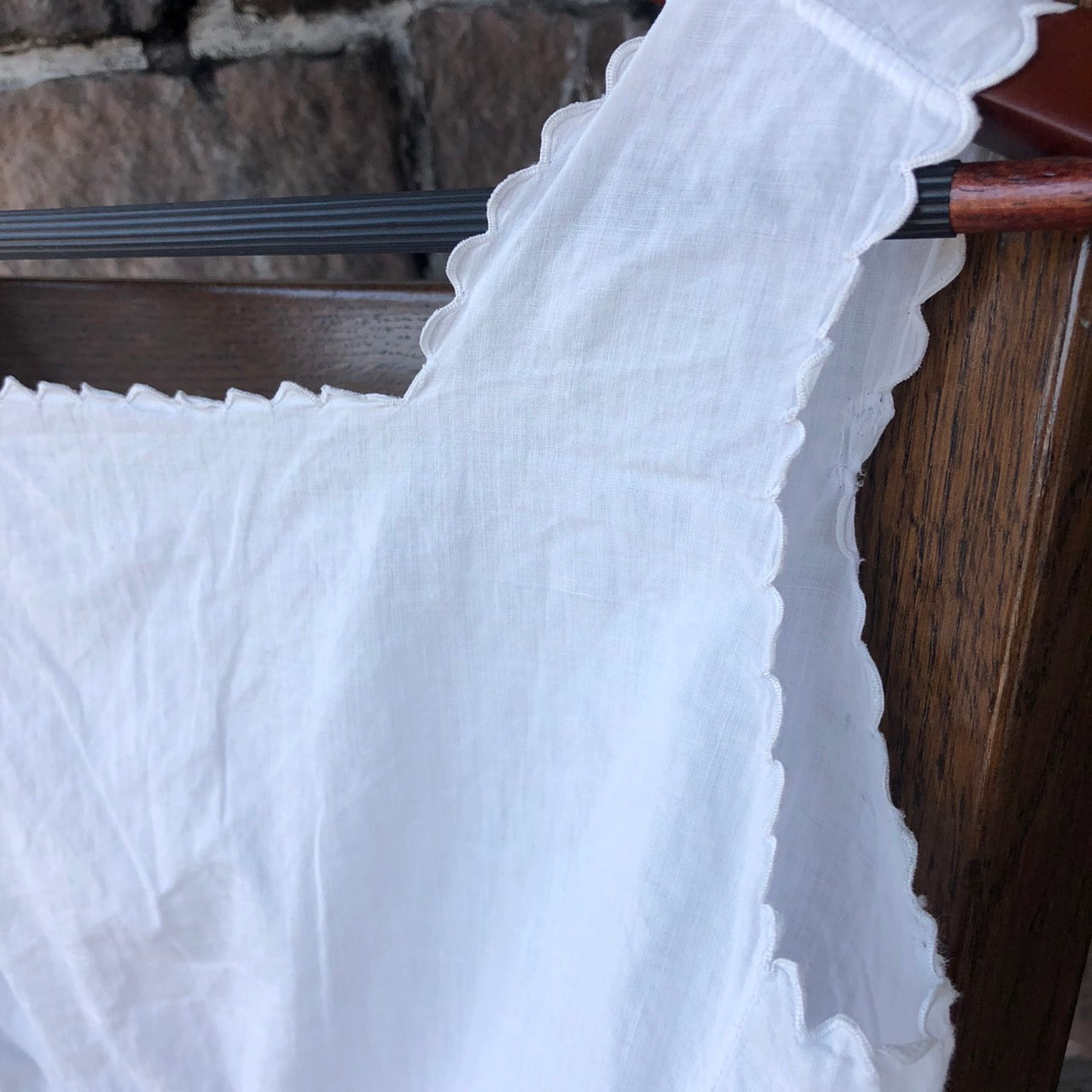 Euro Vintage(ヨーロッパヴィンテージ) Stem_フレンチノースリーブブラウス 表記なし(Mサイズ程度) ホワイト