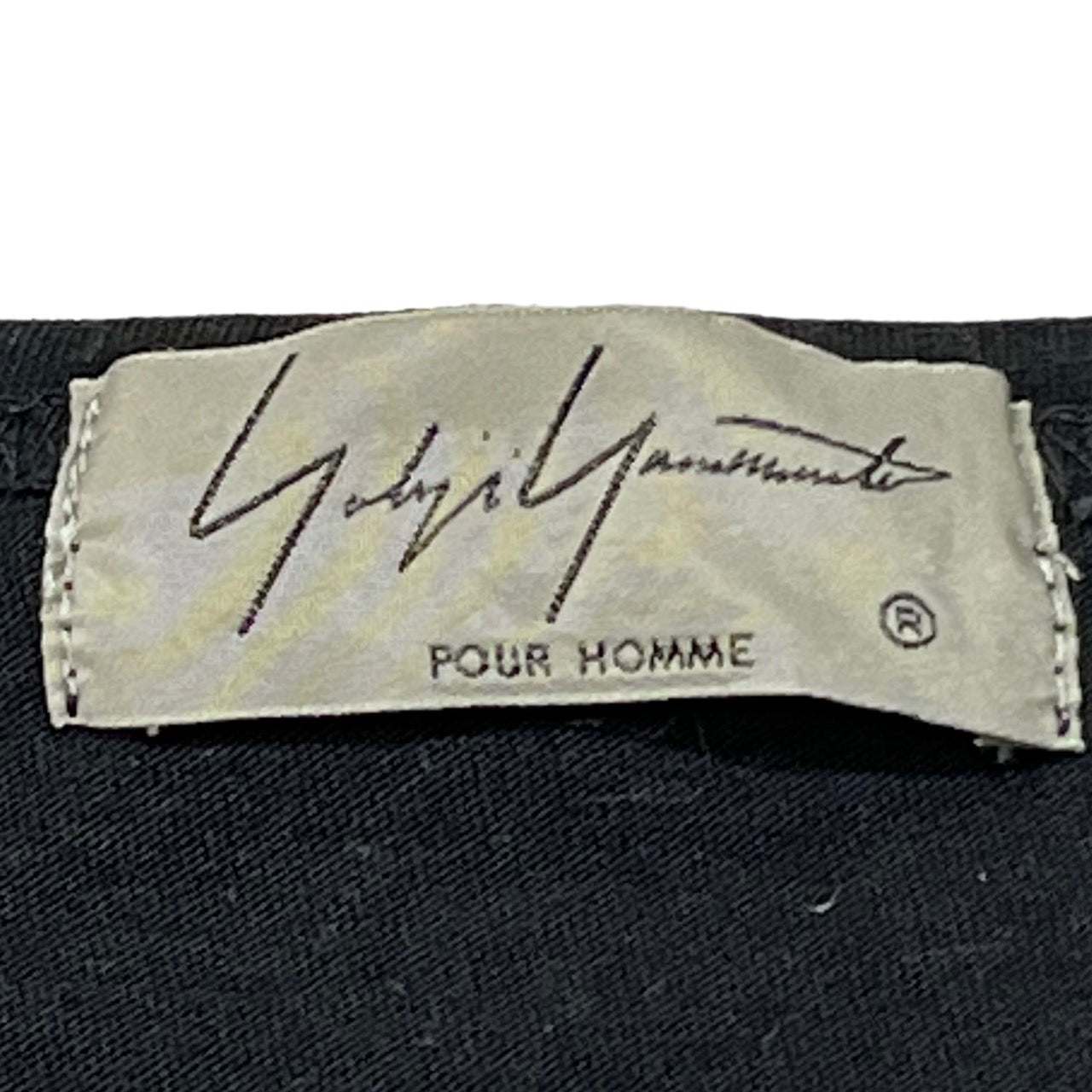 YOHJI YAMAMOTO POUR HOMME(ヨウジヤマモトプールオム) 19SS ヒモ通し丸首半/ Lace-up round neck short sleeve T-shirt HH-T29-083 SIZE 3(L) ブラック