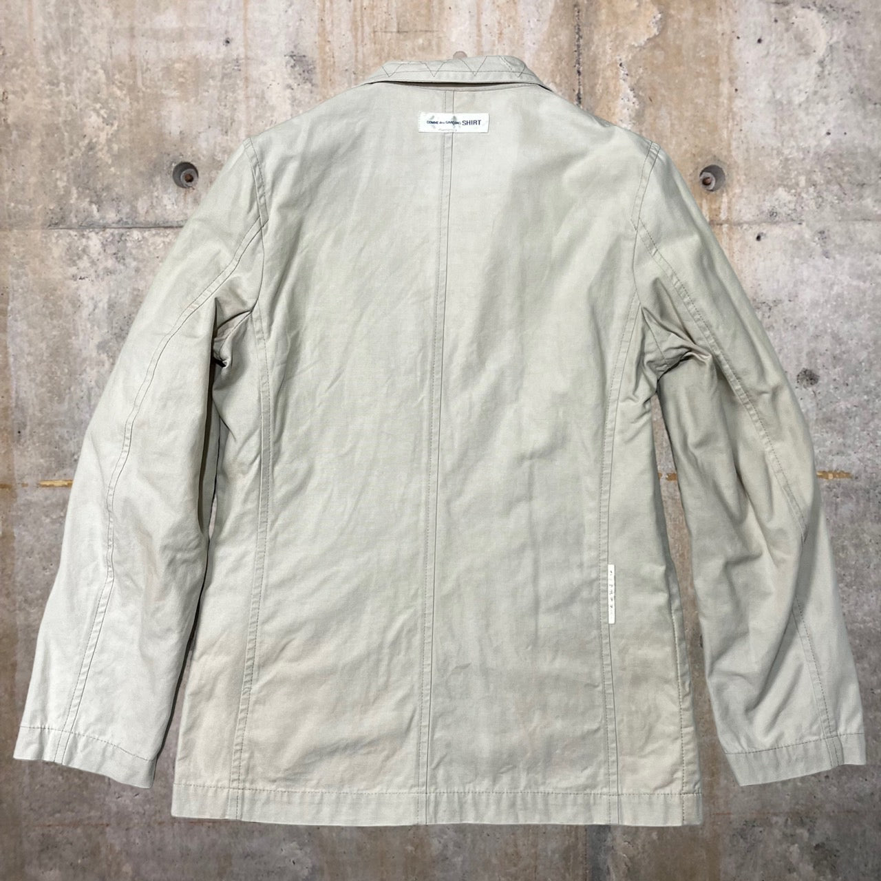 COMME des GARCONS SHIRT(コムデギャルソンシャツ) 90~00's pile tweed switching reversible cotton jacket/パイルツイード切替リバーシブルコットンジャケット/90~00年代/ヴィンテージ 表記切れ アイボリー×ブルー×オレンジ×ブラウン 品質表示タグ切り取り