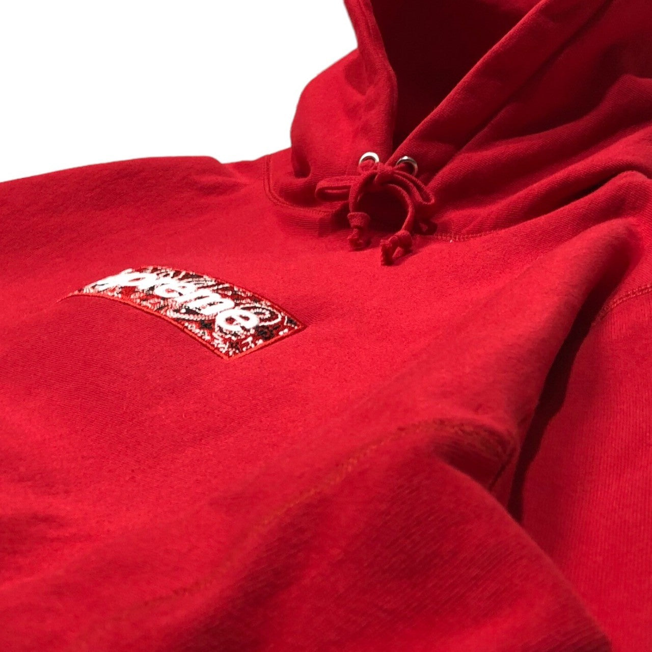 SUPREME(シュプリーム) 19AW Bandana Box Logo Hooded Sweatshirt バンダナ ペイズリー ボックスロゴ フーディー パーカー M レッド 19FW