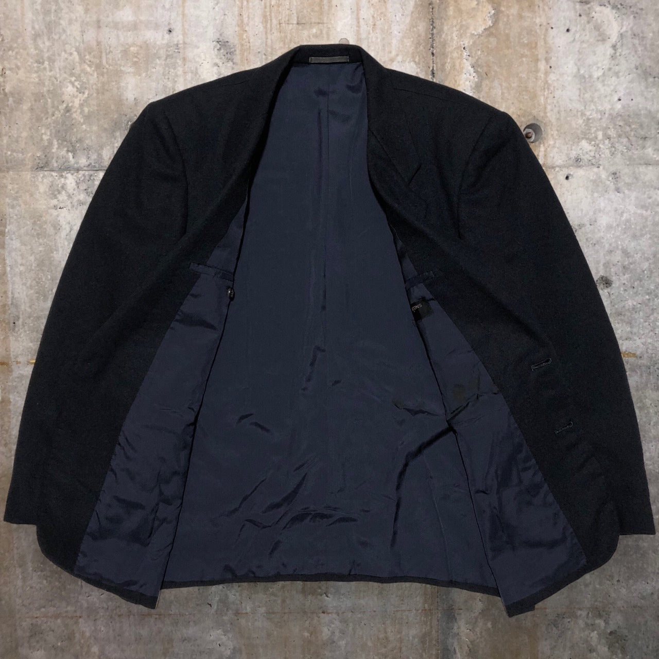 COMME des GARCONS HOMME(コムデギャルソンオム) 80's vintage three button wool jacket/ヴィンテージ3Bウールジャケット/川久保玲/本人期 HJ-05035S SIZE S ネイビー