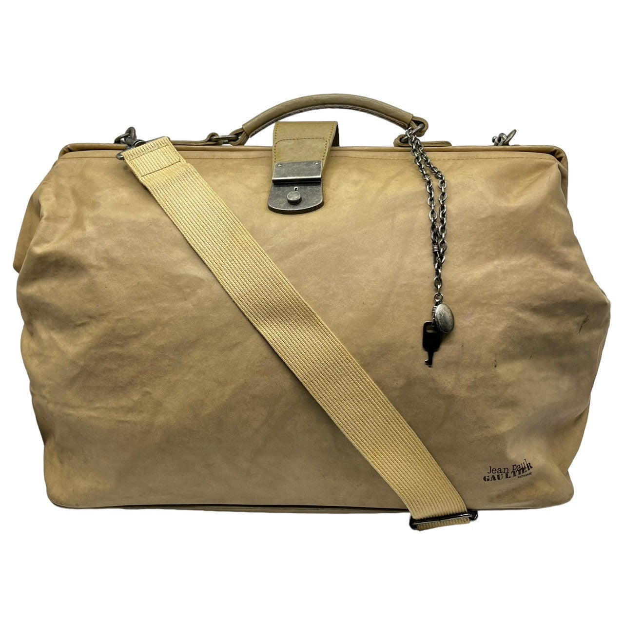 Jean Paul GAULTIER HOMME(ジャンポールゴルチエオム) 90's Archive doctor's bag ドクターズ バッグ ボストン ショルダー 2WAY ベージュ 90年代 アーカイブ ゴルチェ