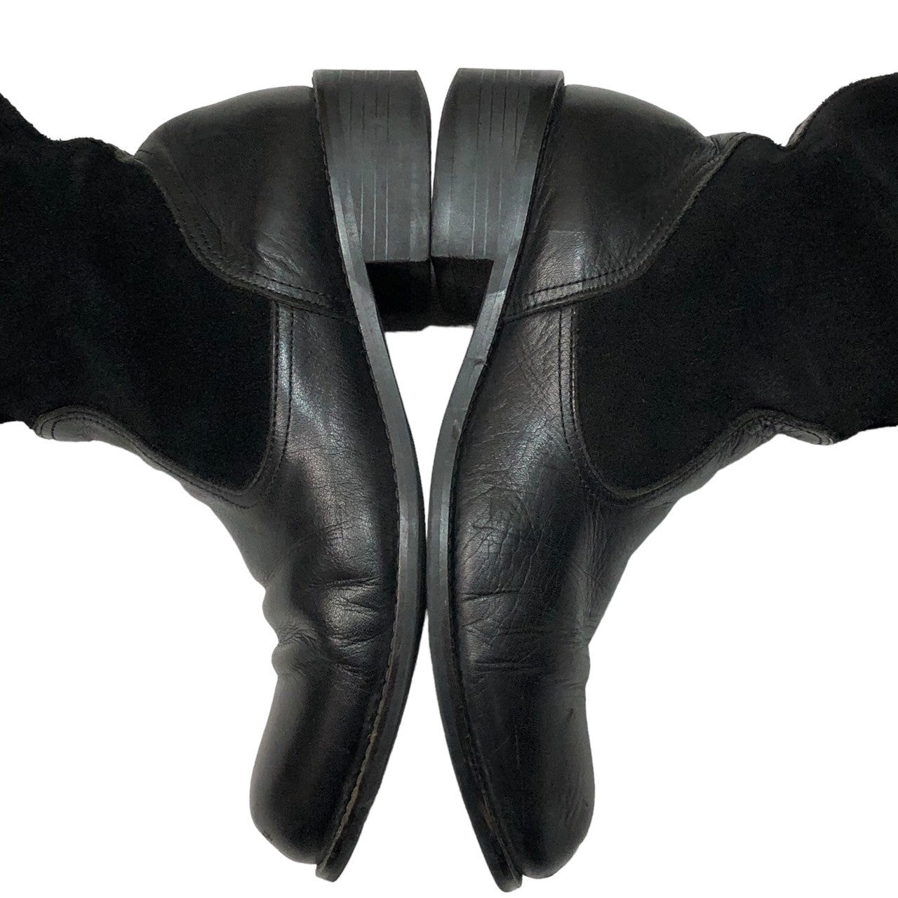 Y's(ワイズ) 00's suede leather long boots スウェード レザー ロング ブーツ 6(24cm程度) ブラック ヨウジ ヤマモト