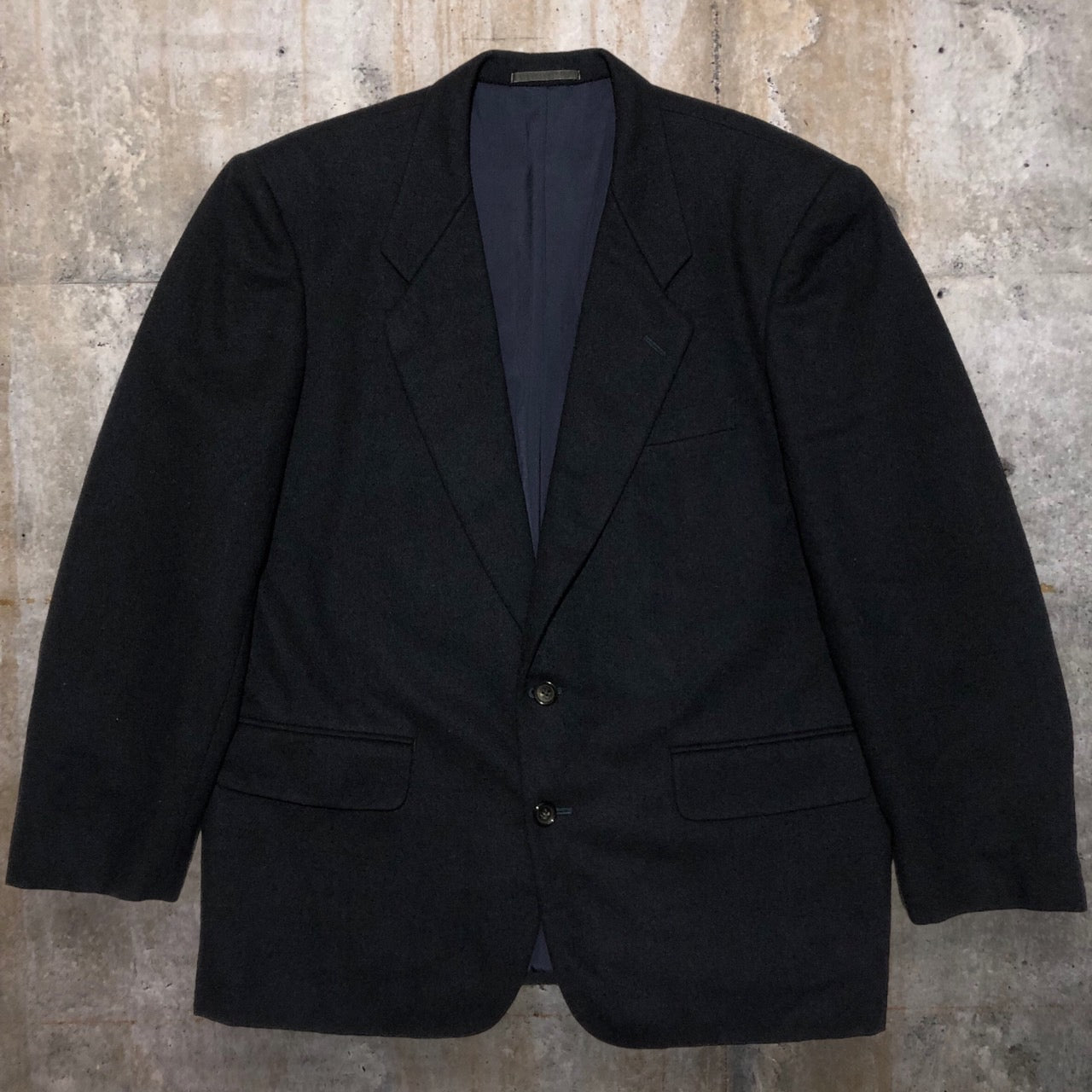 8648円 肩幅50COMME des GARCONS HOMME(コムデギャルソンオム) 80's vintage three button wool  jacket/ヴィンテージ3Bウールジャケット/川久保玲/本人期 HJ-05035S SIZE S ネイビー