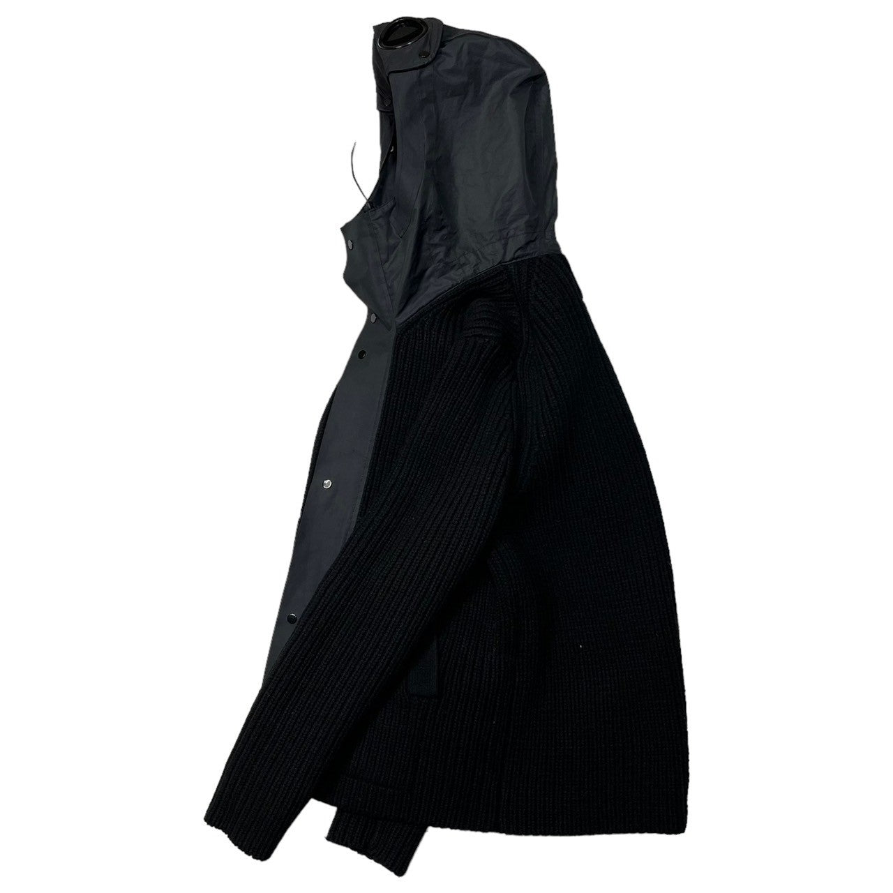 C.P.COMPANY(シーピーカンパニー) goggle knit jacket ゴーグル ニット 切替 ジャケット マウンテンパーカー 03CMKN067A 46(M程度) ブラック