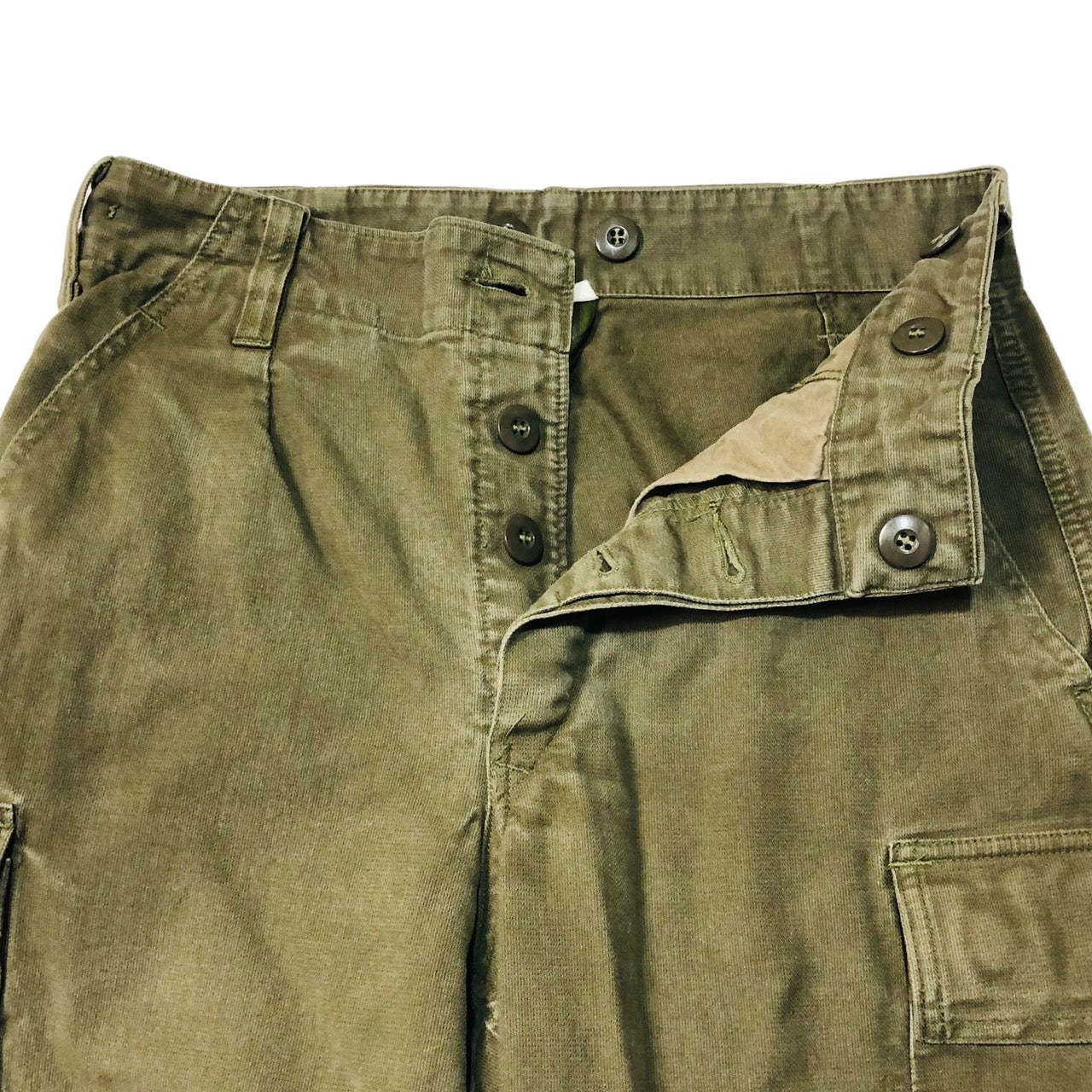 German Army(ドイツ軍) 80'sモールススキンカーゴパンツ 8415-12-155-9093 170-180/80/80(Mサイズ程度) カーキ H.WINNEN GMBH & CO.KG