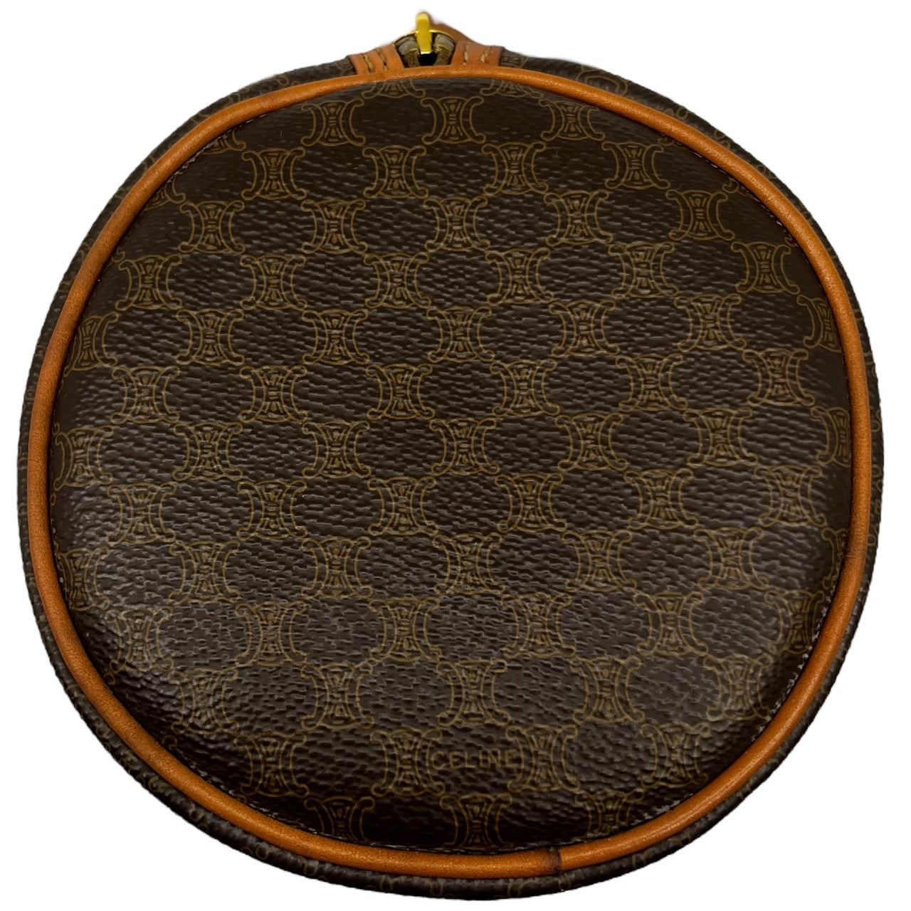 CELINE(セリーヌ) Drum-shaped mini Boston bag/ドラム型ミニボストンバッグ/肩掛け/ワンショルダー/ハンドバッグ M95 ブラウン OLD CELINE