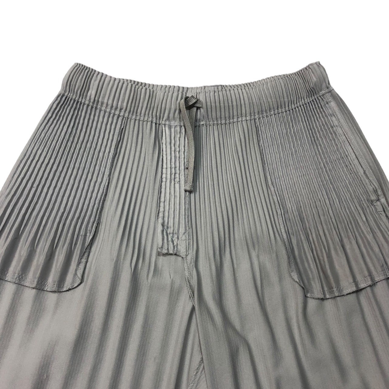 HOMME PLISSE ISSEY MIYAKE(オムプリッセイッセイミヤケ) erased pleated sarouel pants 消しプリーツサルエルパンツ HP53JF053 SIZE 2(M) ライトグレー